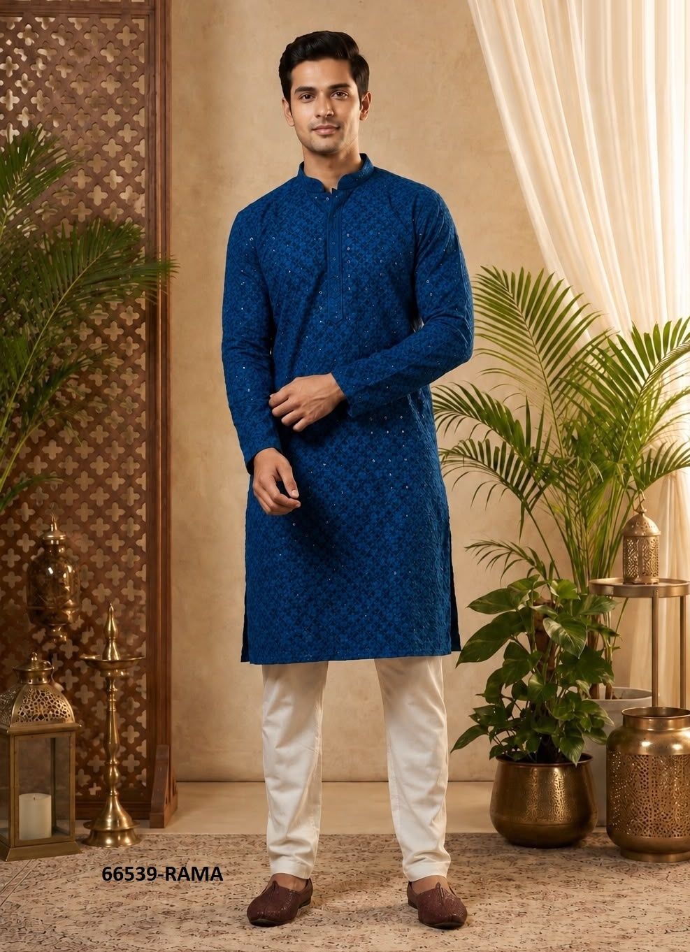 MANYAVAR CHIKANKARI 2 - Catalog # 66539 (Set of 6 Men's Ethnic Wear) MANYAVAR CHIKANKARI 2 - Catalog # 66539 (Set of 6 Men's Ethnic Wear)