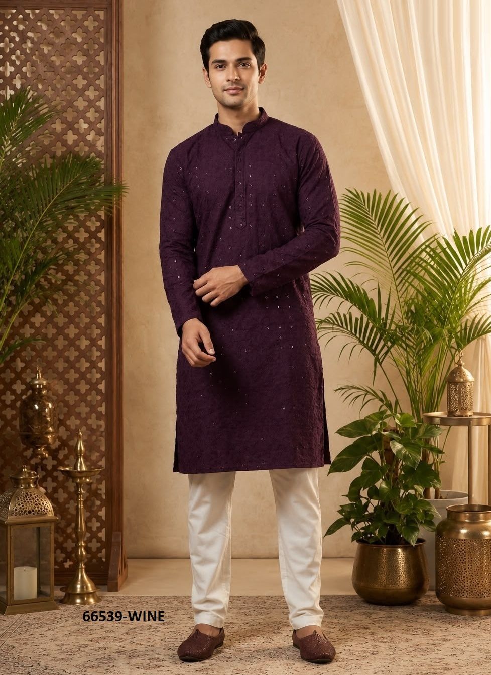 MANYAVAR CHIKANKARI 2 - Catalog # 66539 (Set of 6 Men's Ethnic Wear) MANYAVAR CHIKANKARI 2 - Catalog # 66539 (Set of 6 Men's Ethnic Wear)