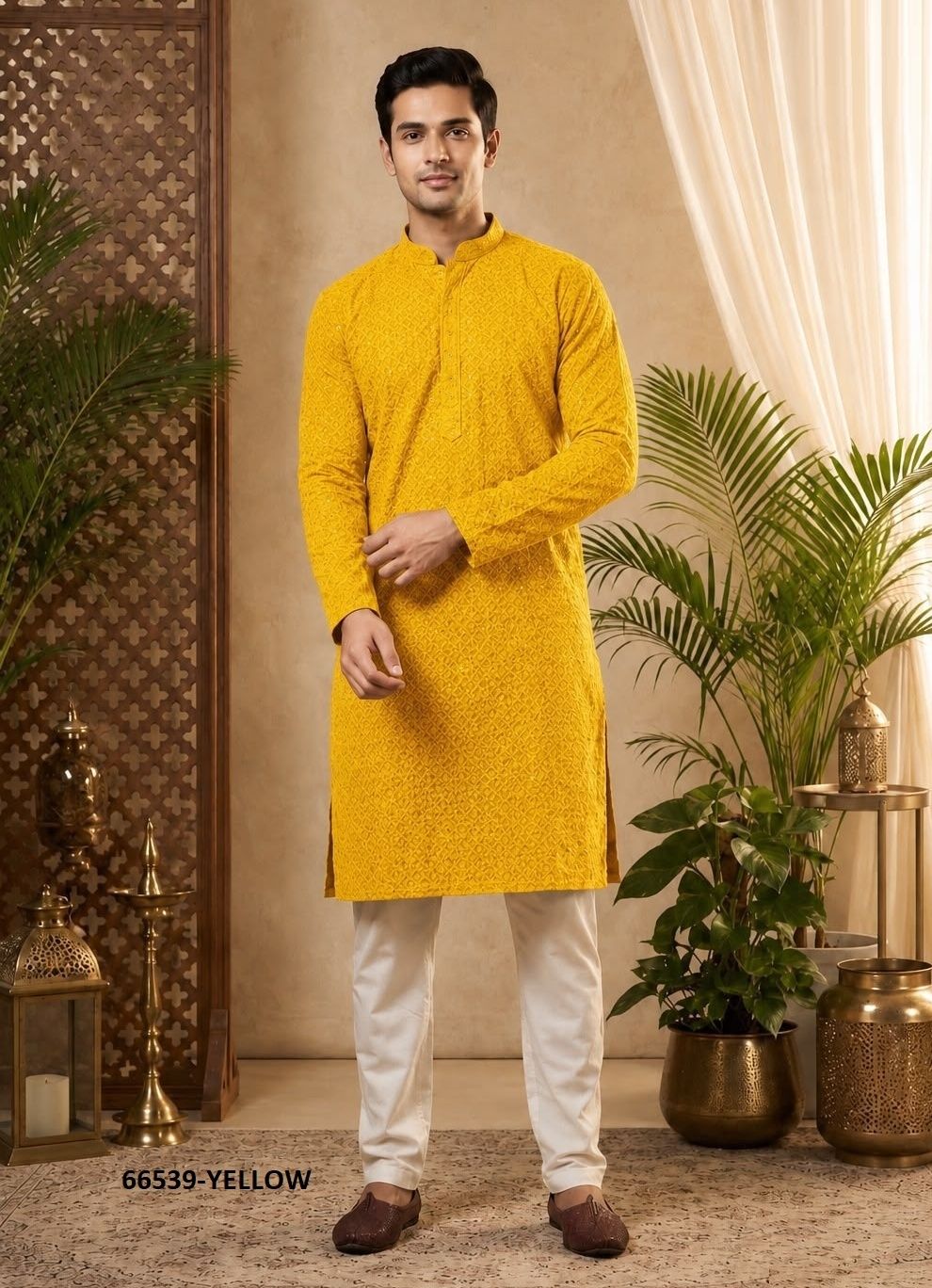 MANYAVAR CHIKANKARI 2 - Catalog # 66539 (Set of 6 Men's Ethnic Wear) MANYAVAR CHIKANKARI 2 - Catalog # 66539 (Set of 6 Men's Ethnic Wear)