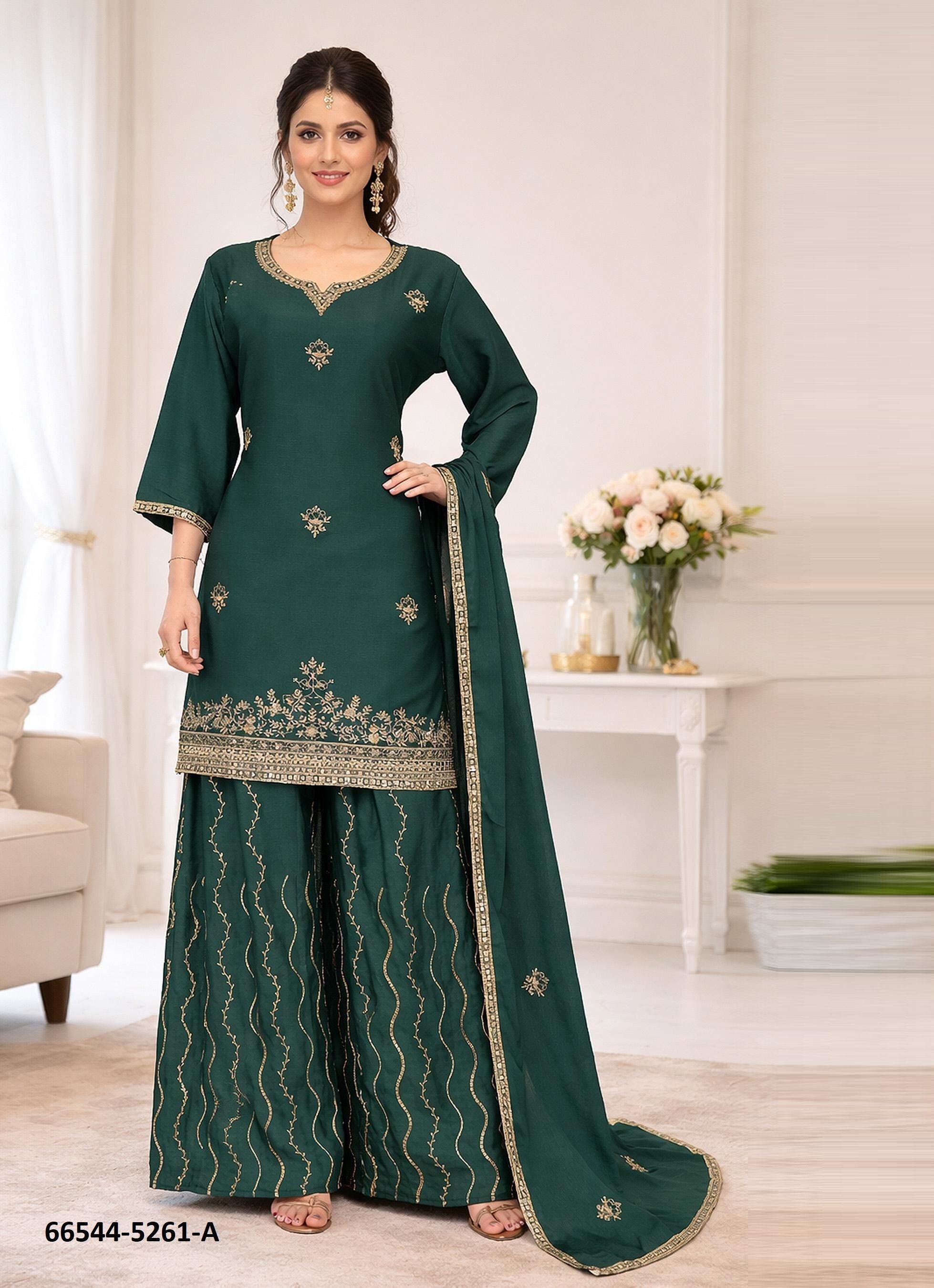 SERIES 5261 - Catalog # 66544 (Set of 2 Readymade Salwar Suits) SERIES 5261 - Catalog # 66544 (Set of 2 Readymade Salwar Suits)