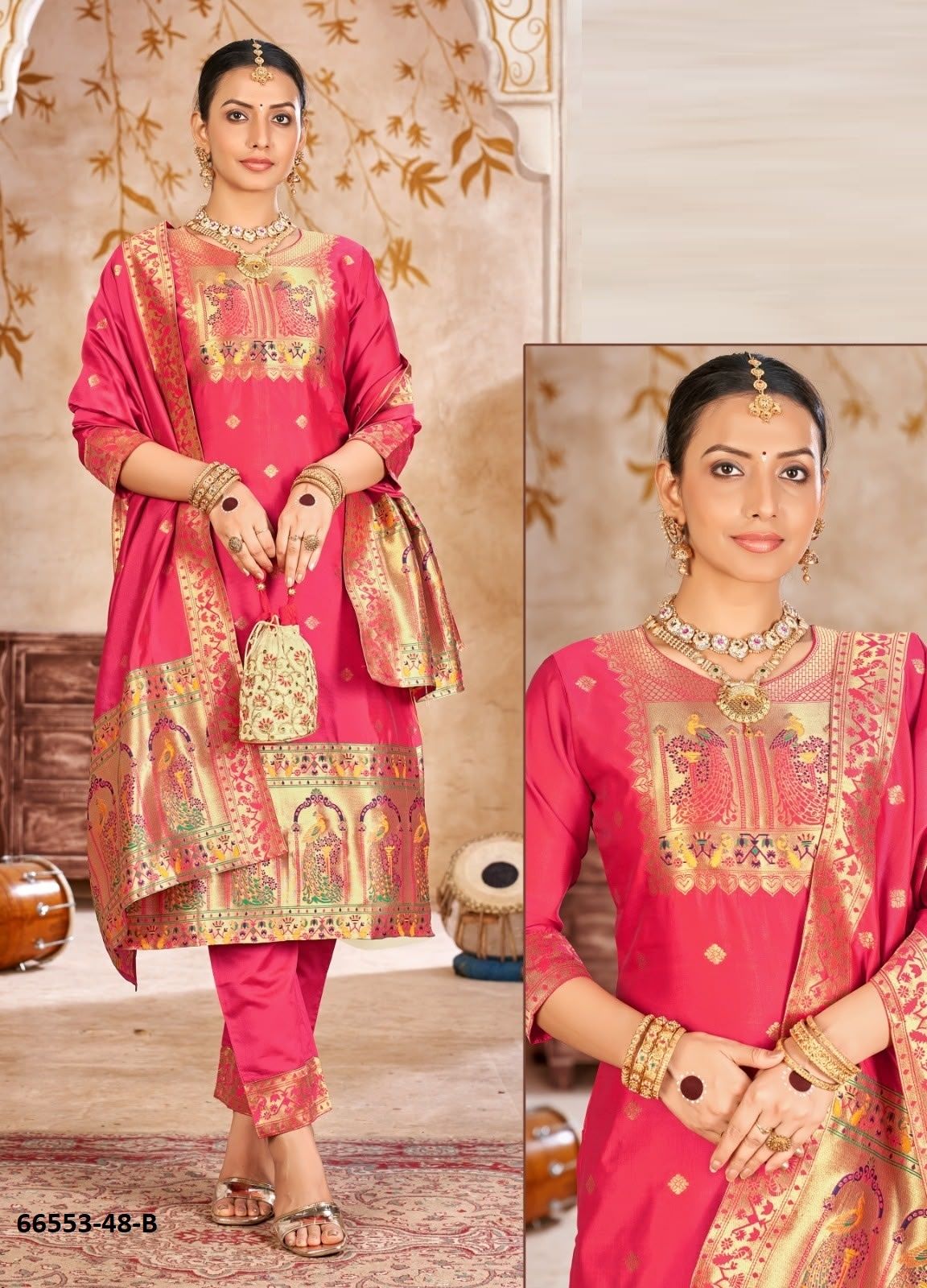 SERIES P48 - Catalog # 66553 (Set of 7 SIZE-SETS [Readymade Salwar Suits])