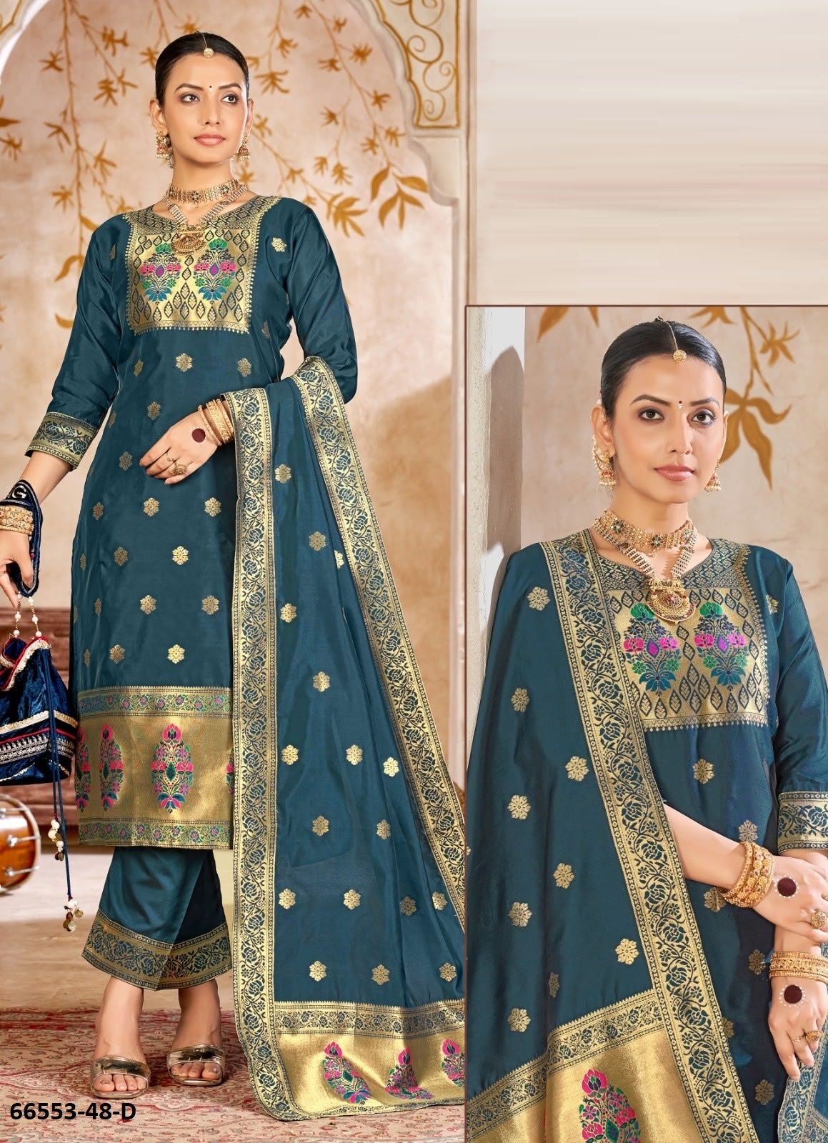 SERIES P48 - Catalog # 66553 (Set of 7 SIZE-SETS [Readymade Salwar Suits])