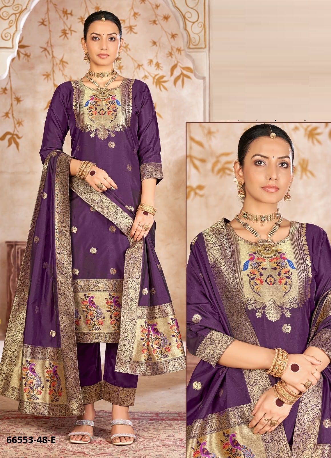 SERIES P48 - Catalog # 66553 (Set of 7 SIZE-SETS [Readymade Salwar Suits])