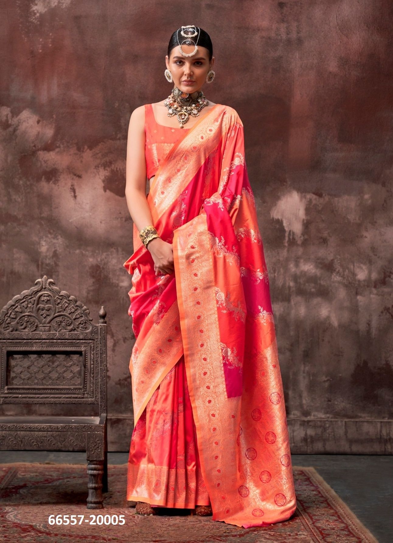 KOOKAL SILK - Catalog # 66557 (Set of 5 Sarees) KOOKAL SILK - Catalog # 66557 (Set of 5 Sarees)