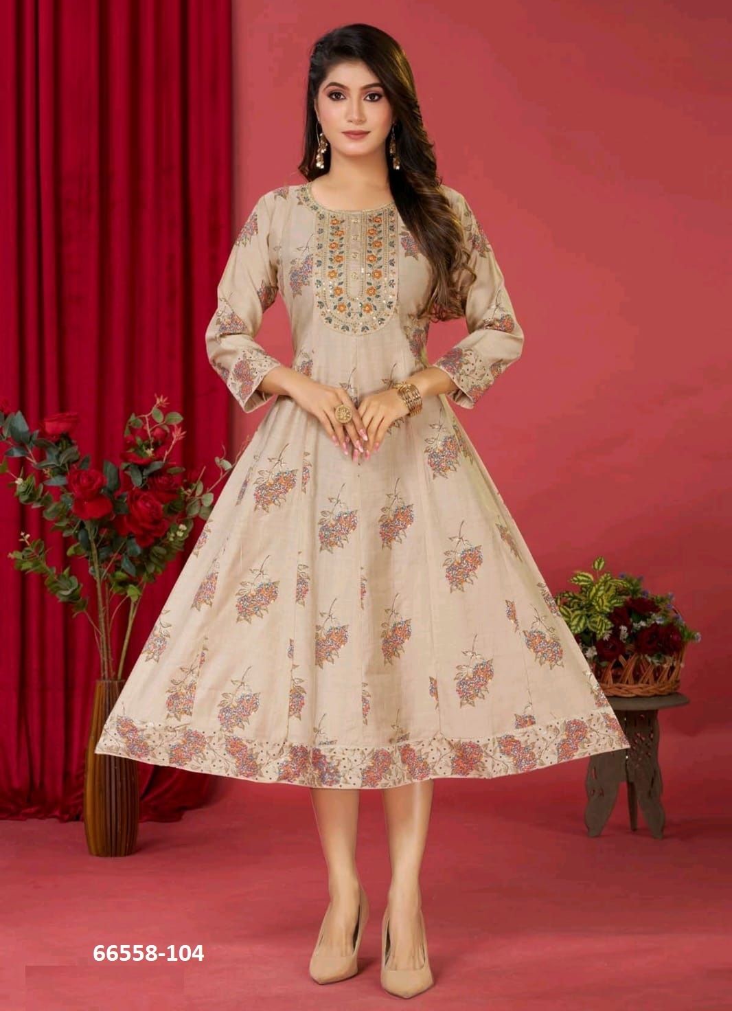 KESARI - Catalog # 66558 (Set of 6 Readymade Women's Kurtis / Tops) KESARI - Catalog # 66558 (Set of 6 Readymade Women's Kurtis / Tops)