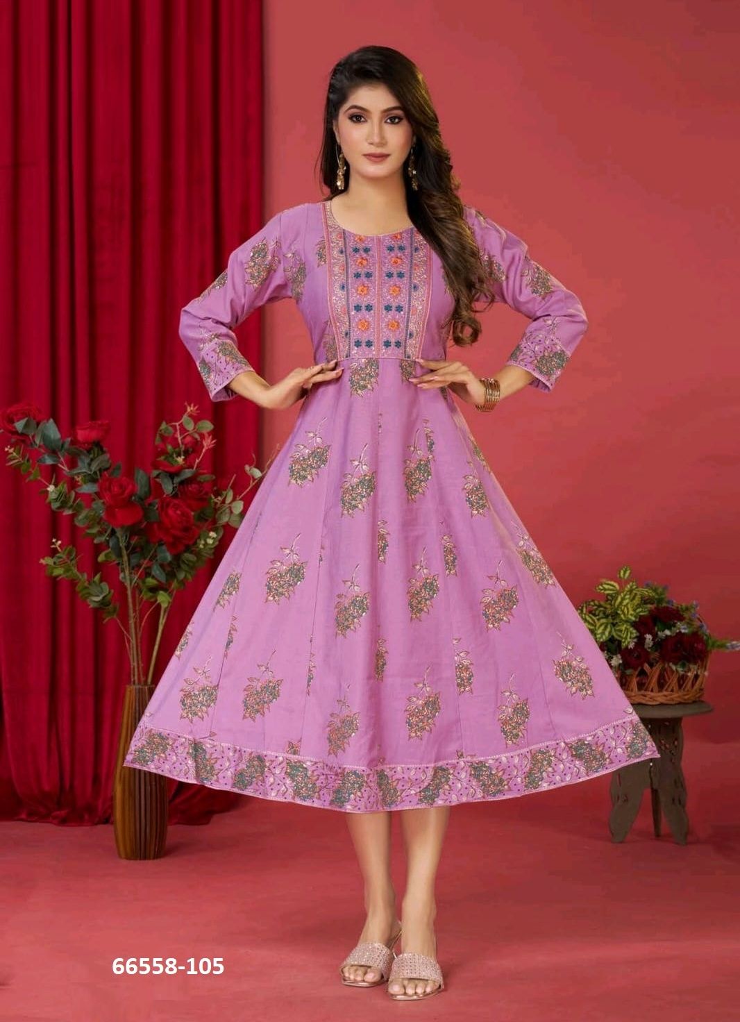 KESARI - Catalog # 66558 (Set of 6 Readymade Women's Kurtis / Tops) KESARI - Catalog # 66558 (Set of 6 Readymade Women's Kurtis / Tops)