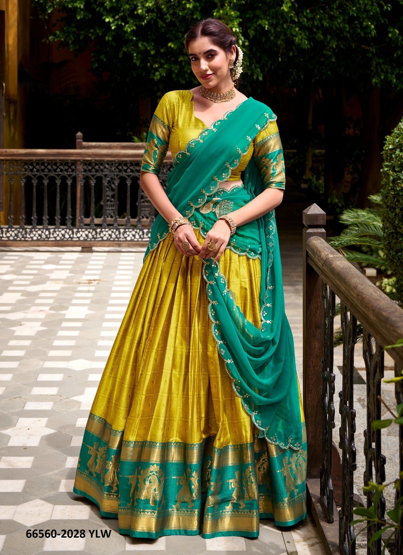 VIVIDHA 2028 - Catalog # 66560 (Set of 2 Semi-Stitched Lehengas) VIVIDHA 2028 - Catalog # 66560 (Set of 2 Semi-Stitched Lehengas)
