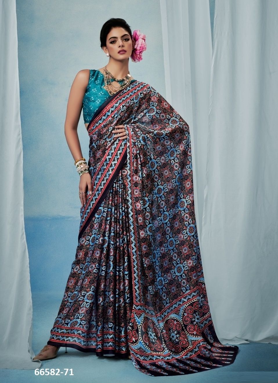 SOSY 71 - Catalog # 66582 (Set of 6 Sarees) SOSY 71 - Catalog # 66582 (Set of 6 Sarees)