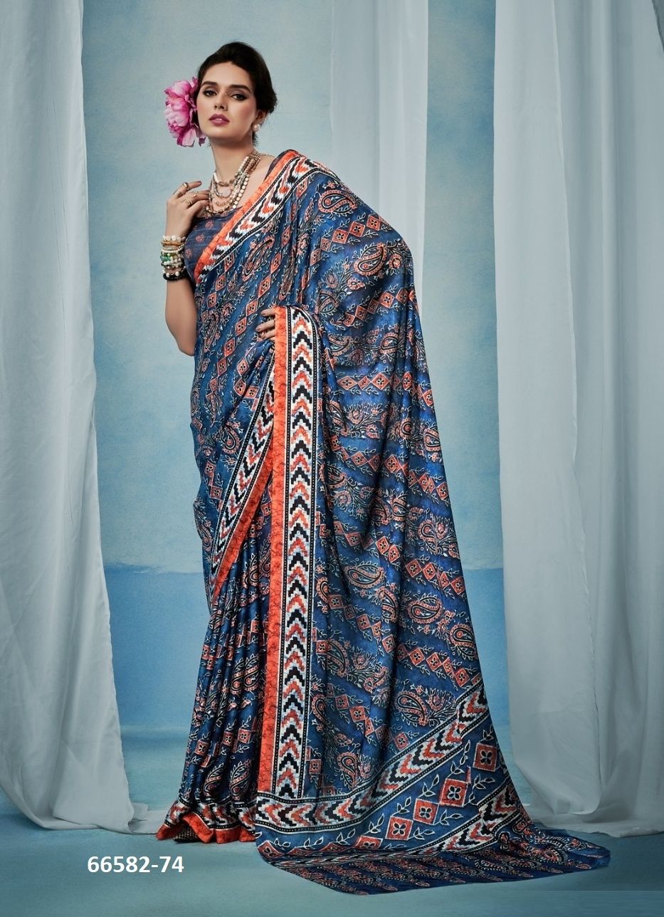 SOSY 71 - Catalog # 66582 (Set of 6 Sarees) SOSY 71 - Catalog # 66582 (Set of 6 Sarees)