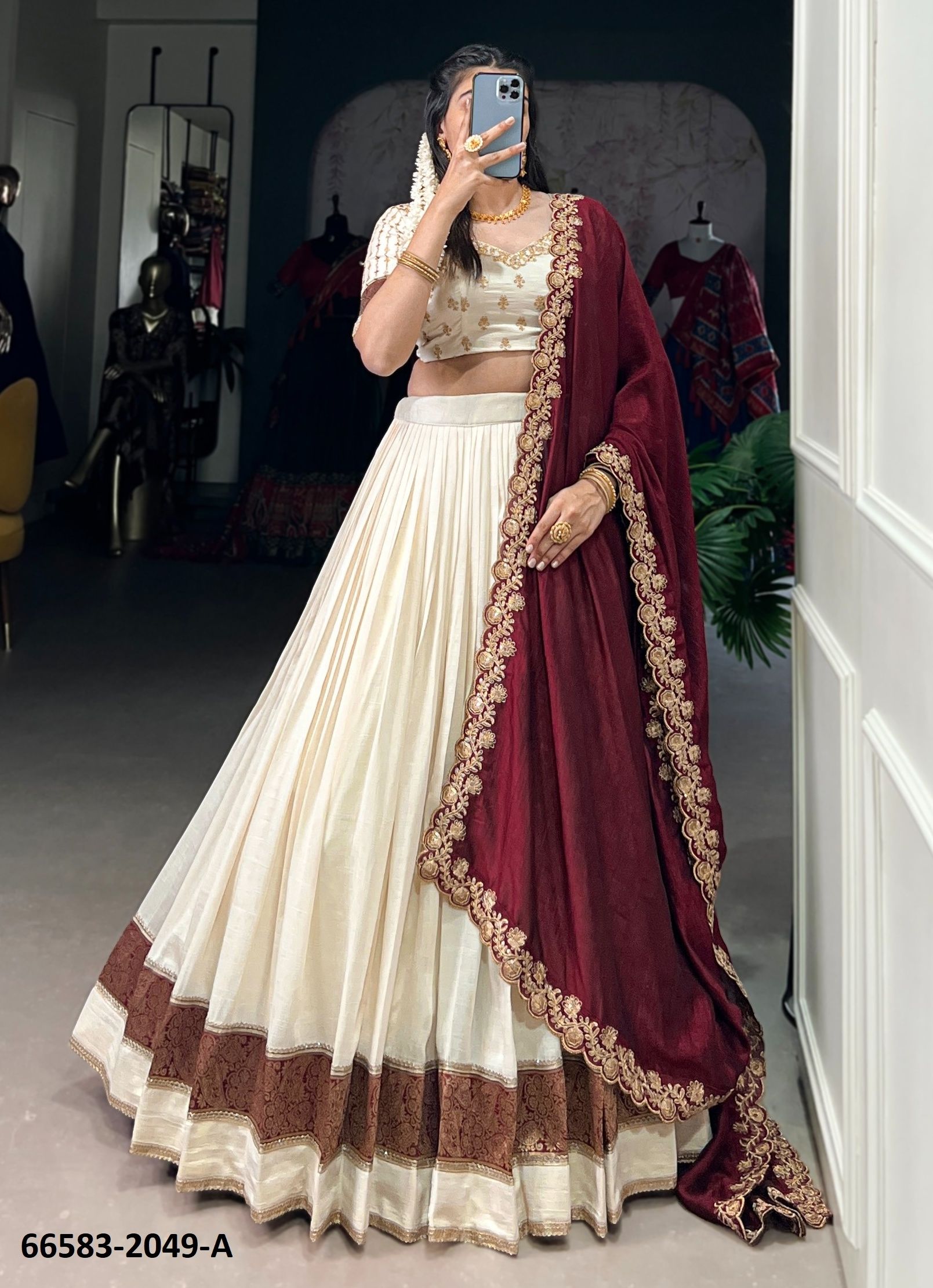 PRANAVI 2049 - Catalog # 66583 (Set of 2 Semi-Stitched Lehengas) PRANAVI 2049 - Catalog # 66583 (Set of 2 Semi-Stitched Lehengas)