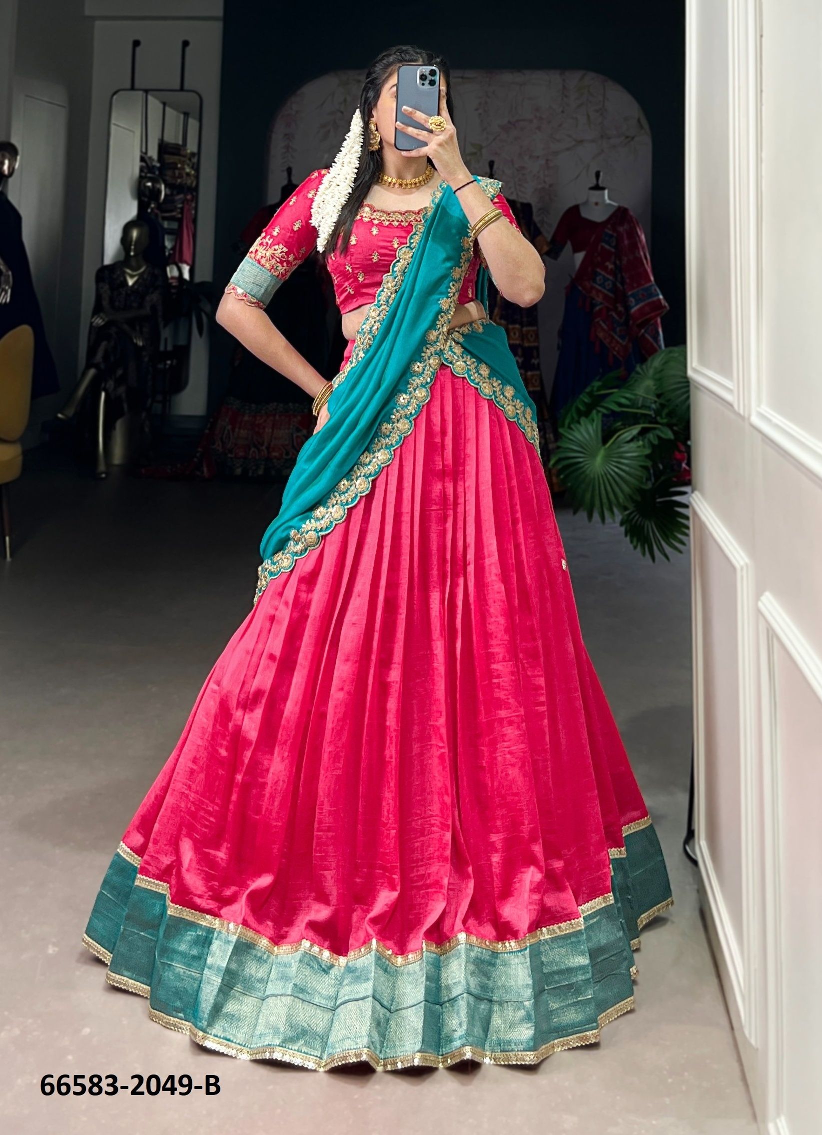 PRANAVI 2049 - Catalog # 66583 (Set of 2 Semi-Stitched Lehengas) PRANAVI 2049 - Catalog # 66583 (Set of 2 Semi-Stitched Lehengas)