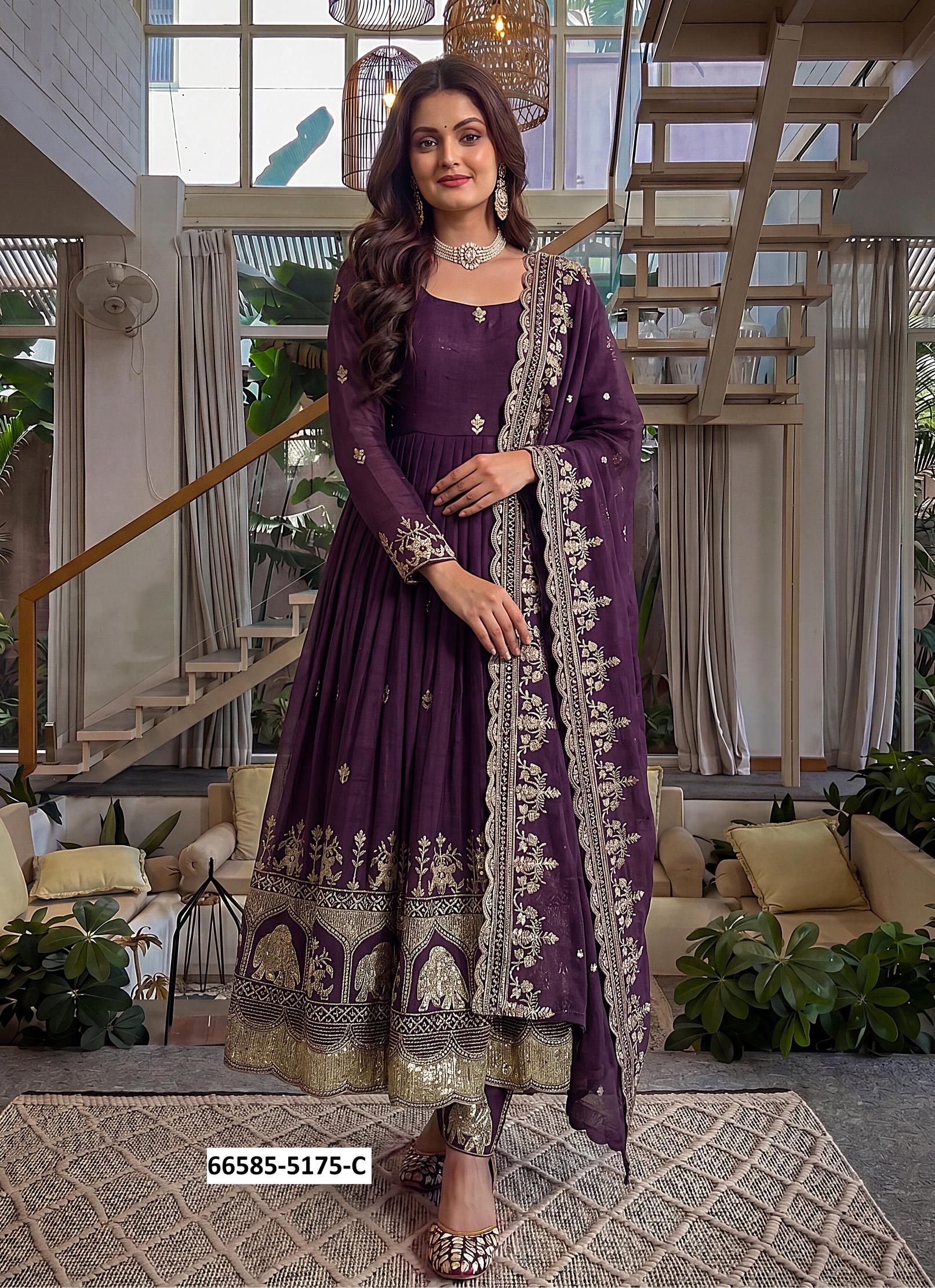 SERIES 5175 - Catalog # 66585 (Set of 4 Readymade Salwar Suits) SERIES 5175 - Catalog # 66585 (Set of 4 Readymade Salwar Suits)