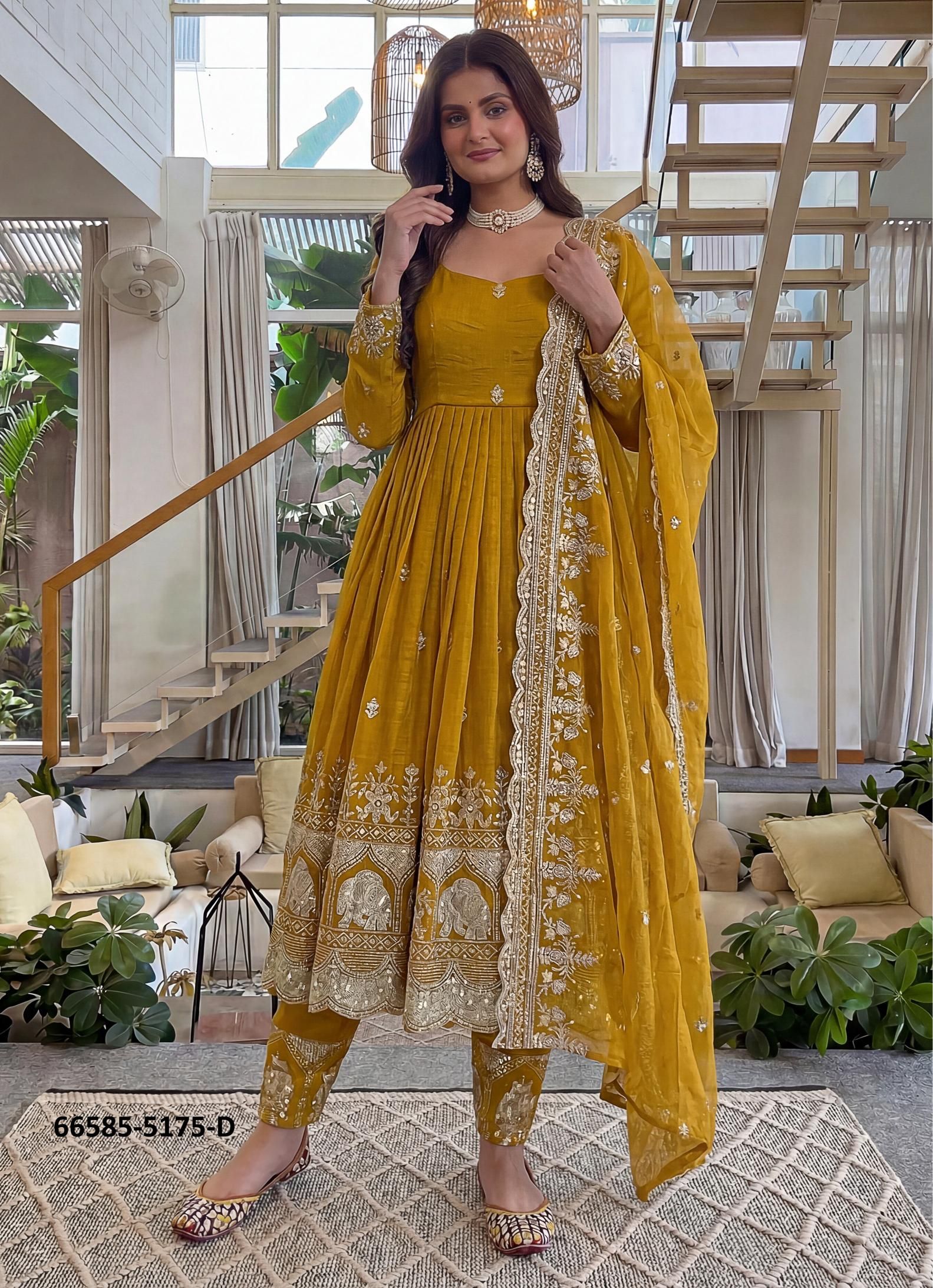 SERIES 5175 - Catalog # 66585 (Set of 4 Readymade Salwar Suits) SERIES 5175 - Catalog # 66585 (Set of 4 Readymade Salwar Suits)
