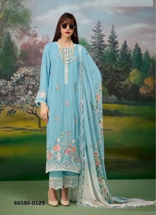 KURVI - Catalog # 66586 (Set of 7 SIZE-SETS [Readymade Salwar Suits])
