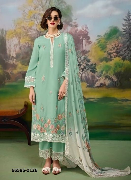 KURVI - Catalog # 66586 (Set of 7 SIZE-SETS [Readymade Salwar Suits])