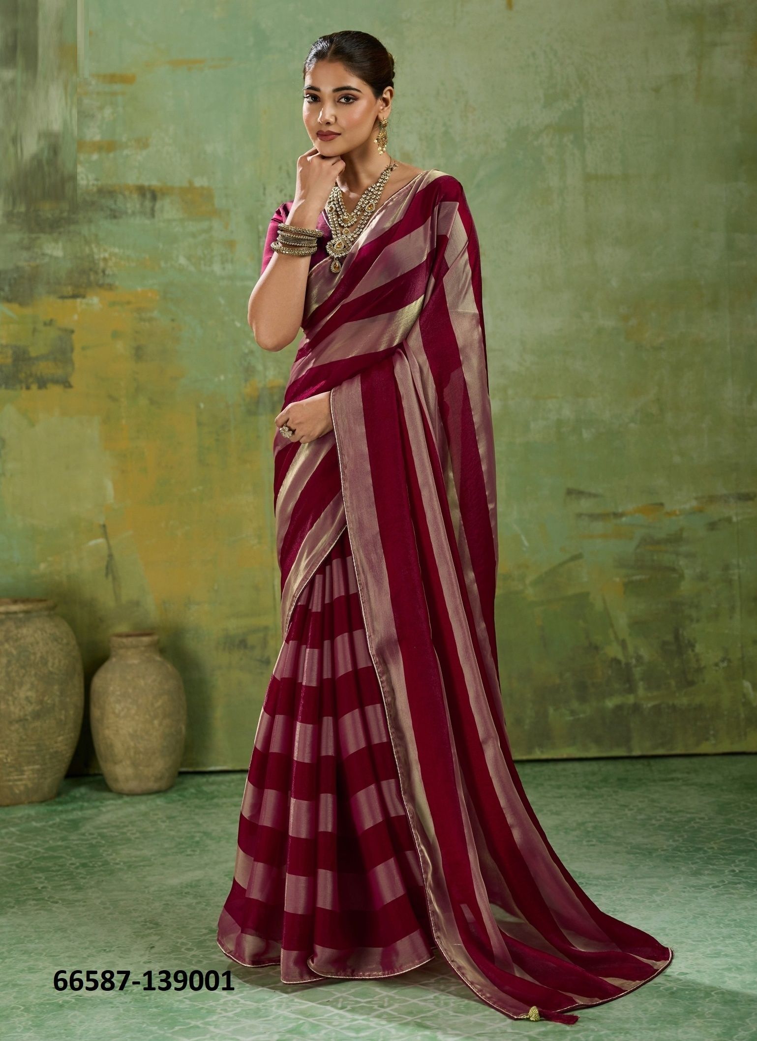 LINEA - Catalog # 66587 (Set of 5 Sarees) LINEA - Catalog # 66587 (Set of 5 Sarees)