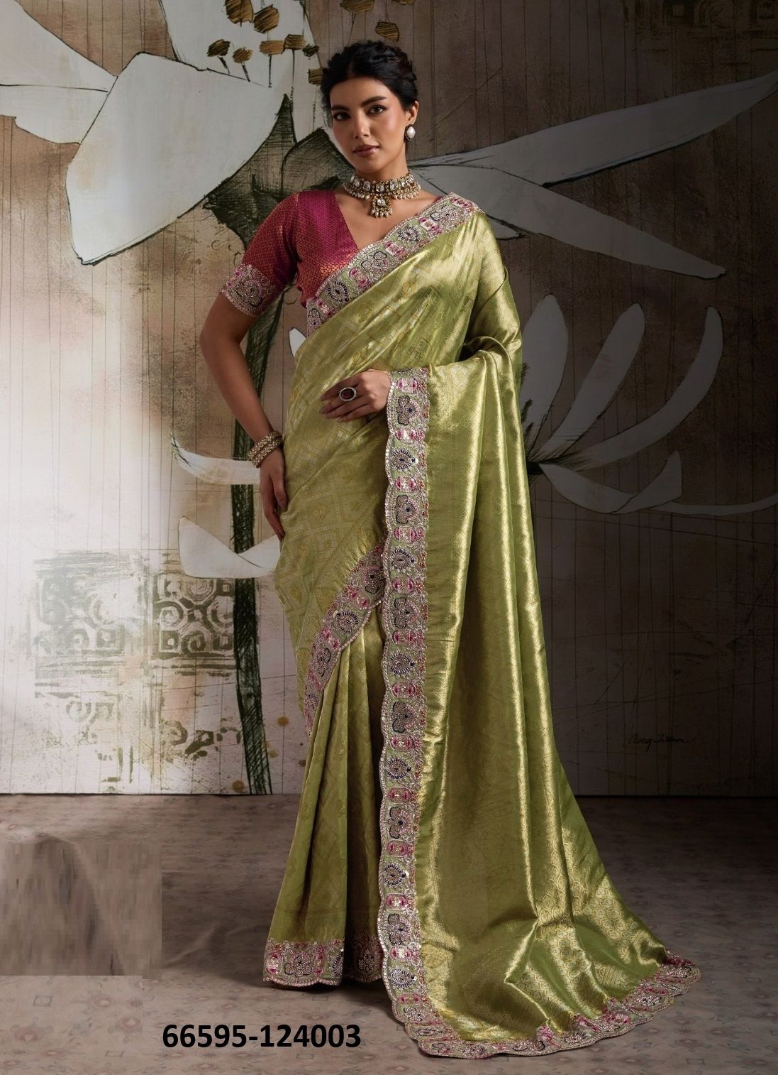 MOORE DESIRE - Catalog # 66595 (Set of 5 Sarees) MOORE DESIRE - Catalog # 66595 (Set of 5 Sarees)