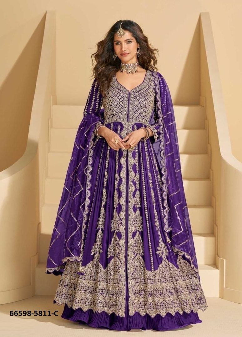 MIRZA - Catalog # 66598 (Set of 5 Readymade Salwar Suits) MIRZA - Catalog # 66598 (Set of 5 Readymade Salwar Suits)