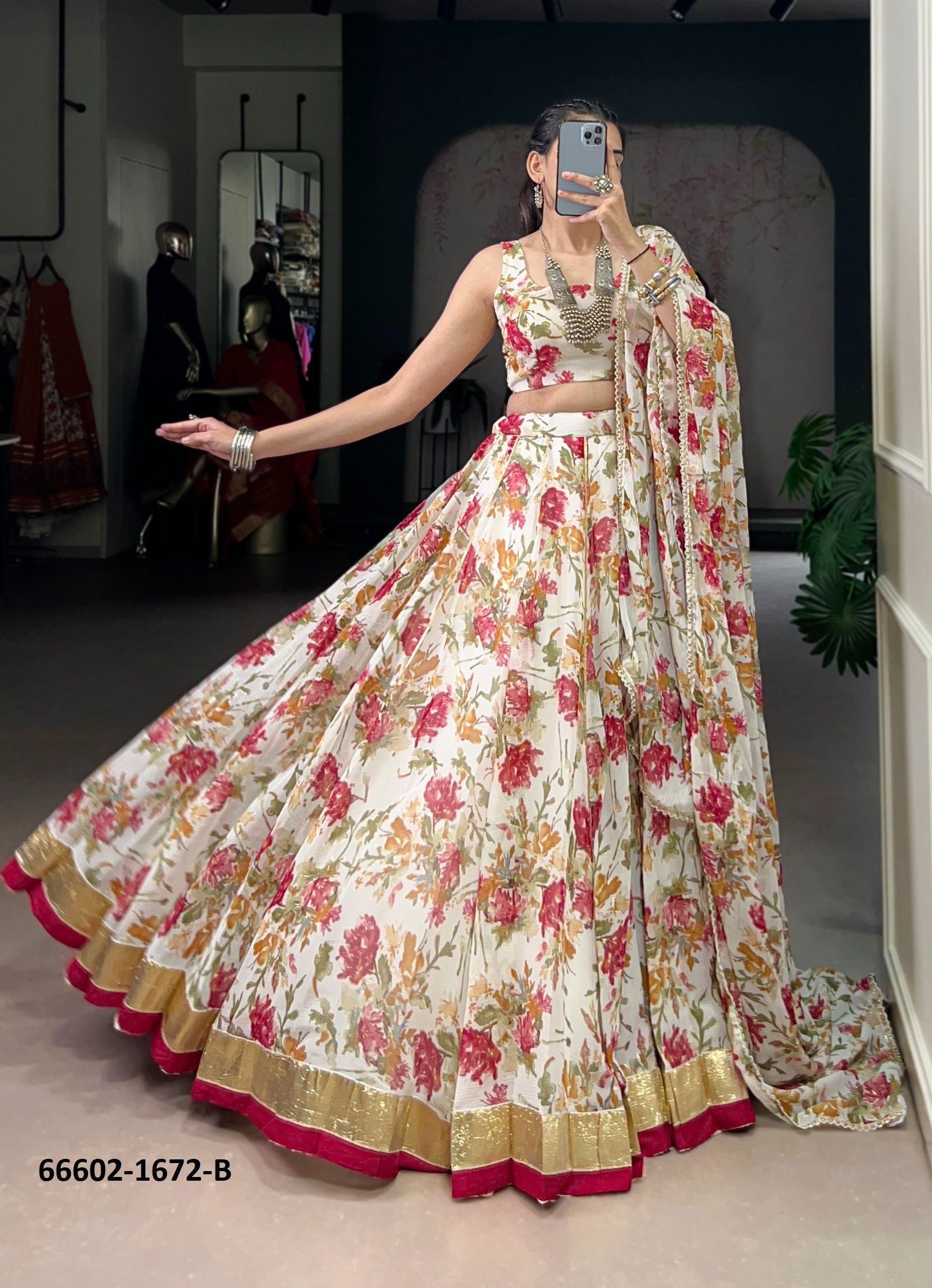 SERIES 1672 - Catalog # 66602 (Set of 3 Readymade Lehengas) SERIES 1672 - Catalog # 66602 (Set of 3 Readymade Lehengas)