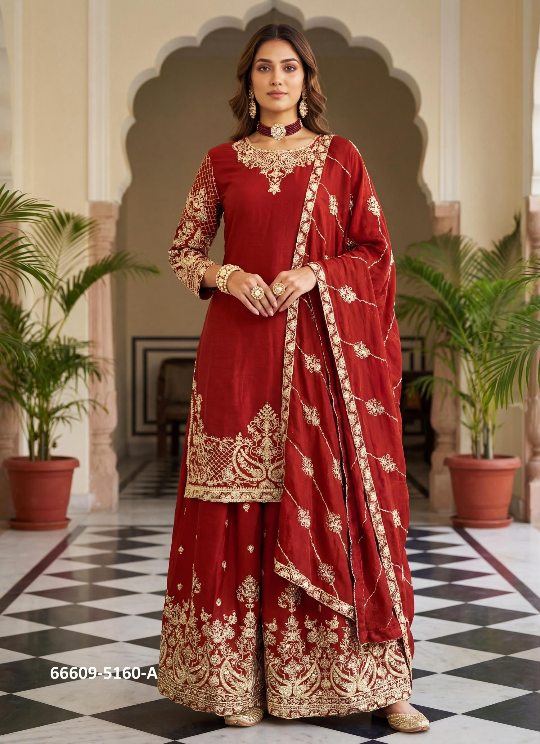SERIES 5160 - Catalog # 66609 (Set of 4 Readymade Salwar Suits) SERIES 5160 - Catalog # 66609 (Set of 4 Readymade Salwar Suits)