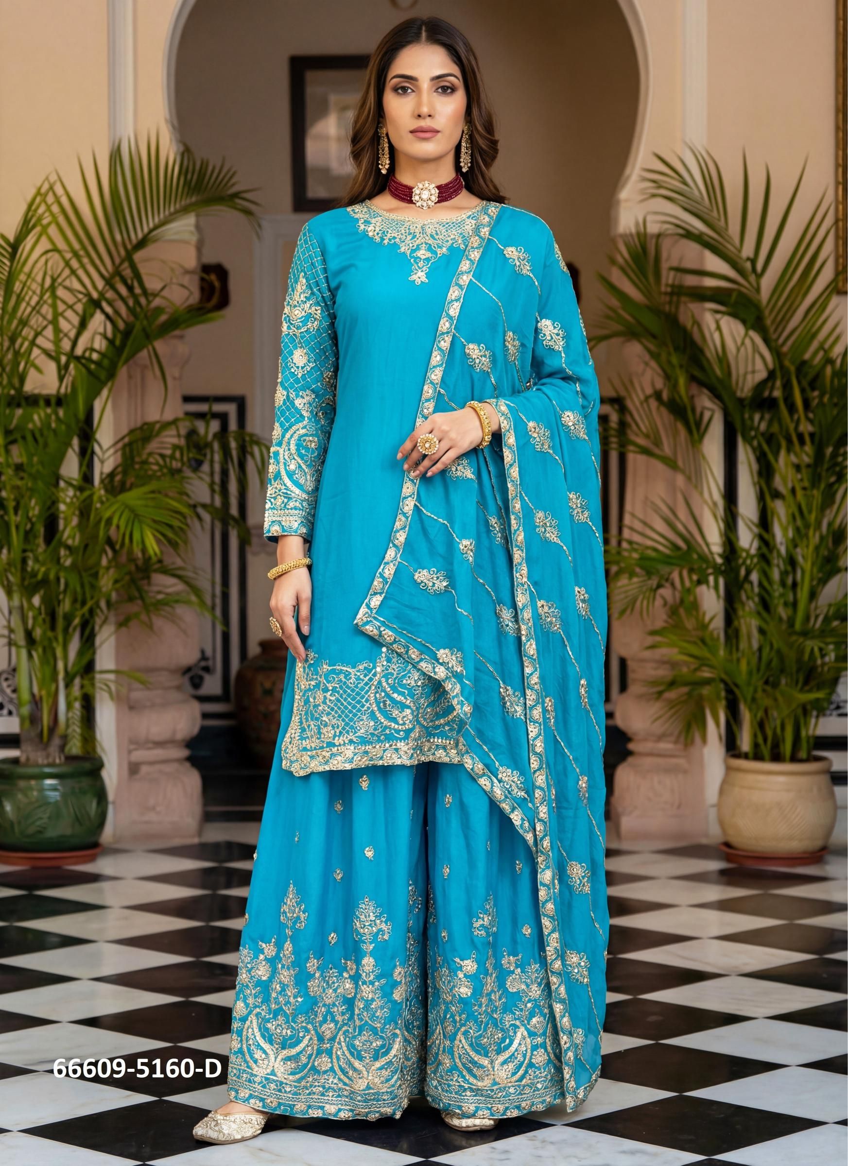 SERIES 5160 - Catalog # 66609 (Set of 4 Readymade Salwar Suits) SERIES 5160 - Catalog # 66609 (Set of 4 Readymade Salwar Suits)