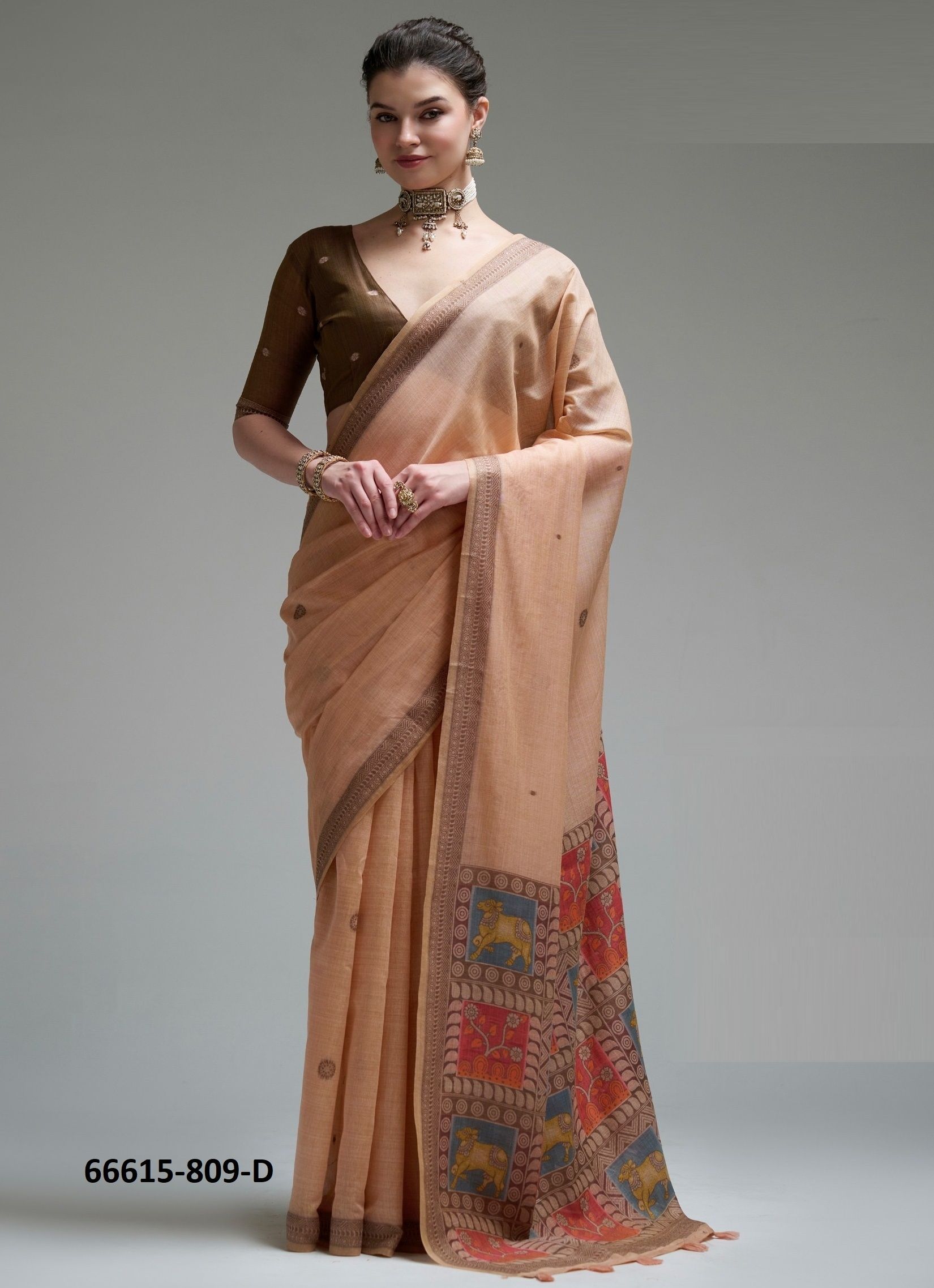 JAMDANI COTTON - Catalog # 66615 (Set of 6 Sarees) JAMDANI COTTON - Catalog # 66615 (Set of 6 Sarees)