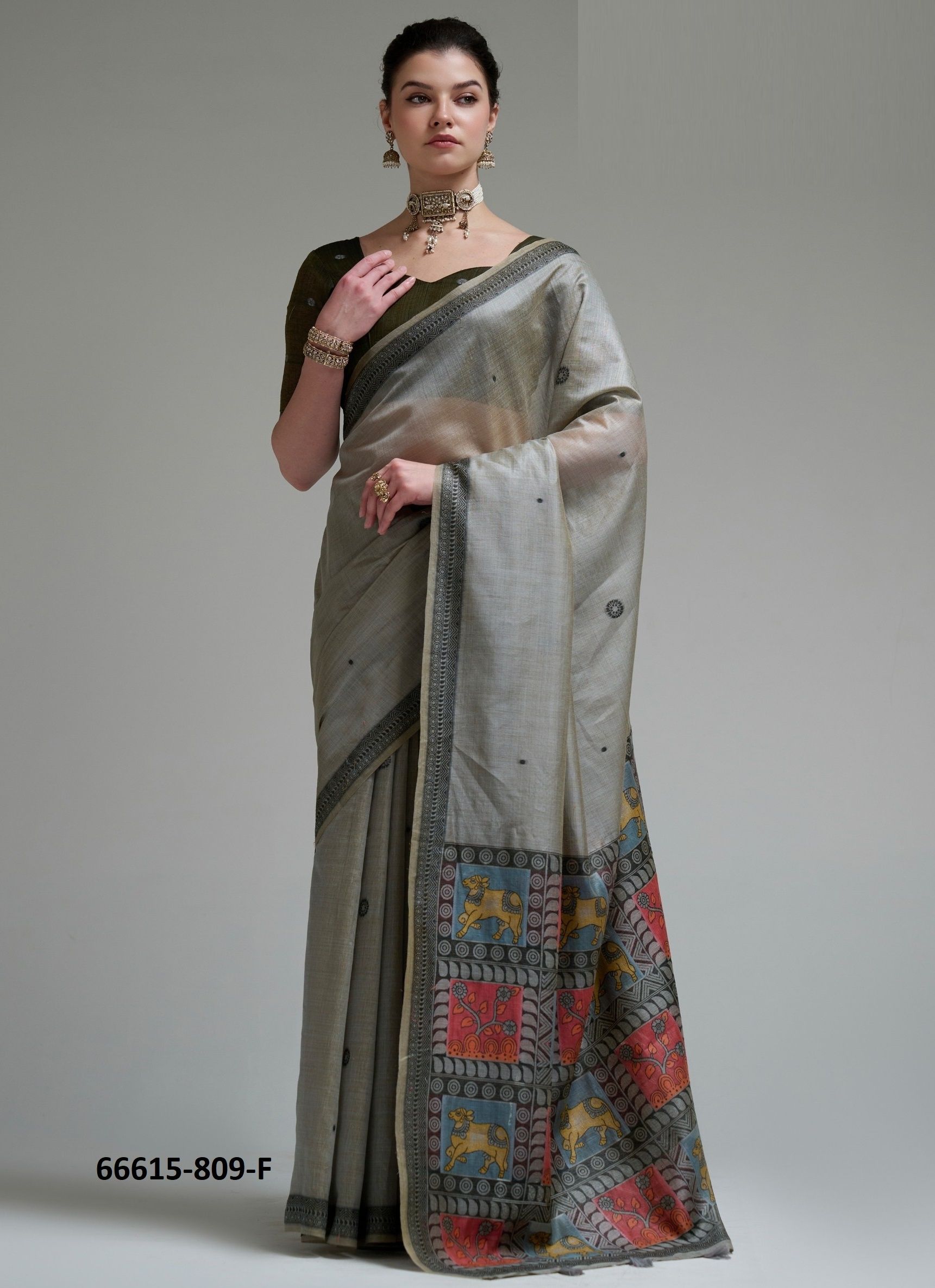 JAMDANI COTTON - Catalog # 66615 (Set of 6 Sarees) JAMDANI COTTON - Catalog # 66615 (Set of 6 Sarees)