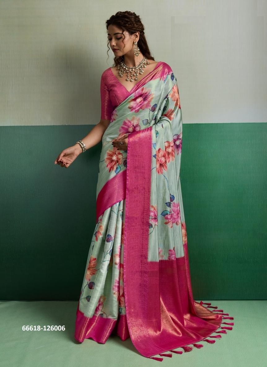 BOTANICA - Catalog # 66618 (Set of 6 Sarees)