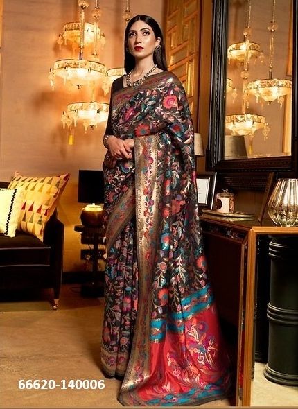 KHYBER SILK - Catalog # 66620 (Set of 5 Sarees)