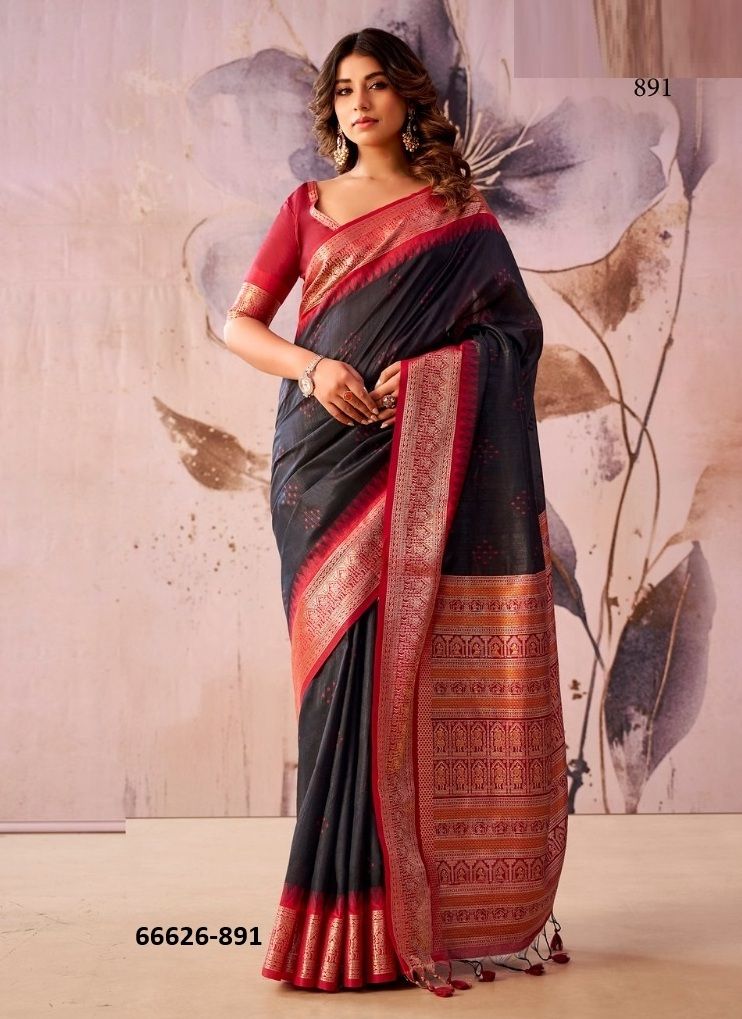 RANG UPAVAN - Catalog # 66626 (Set of 6 Sarees) RANG UPAVAN - Catalog # 66626 (Set of 6 Sarees)