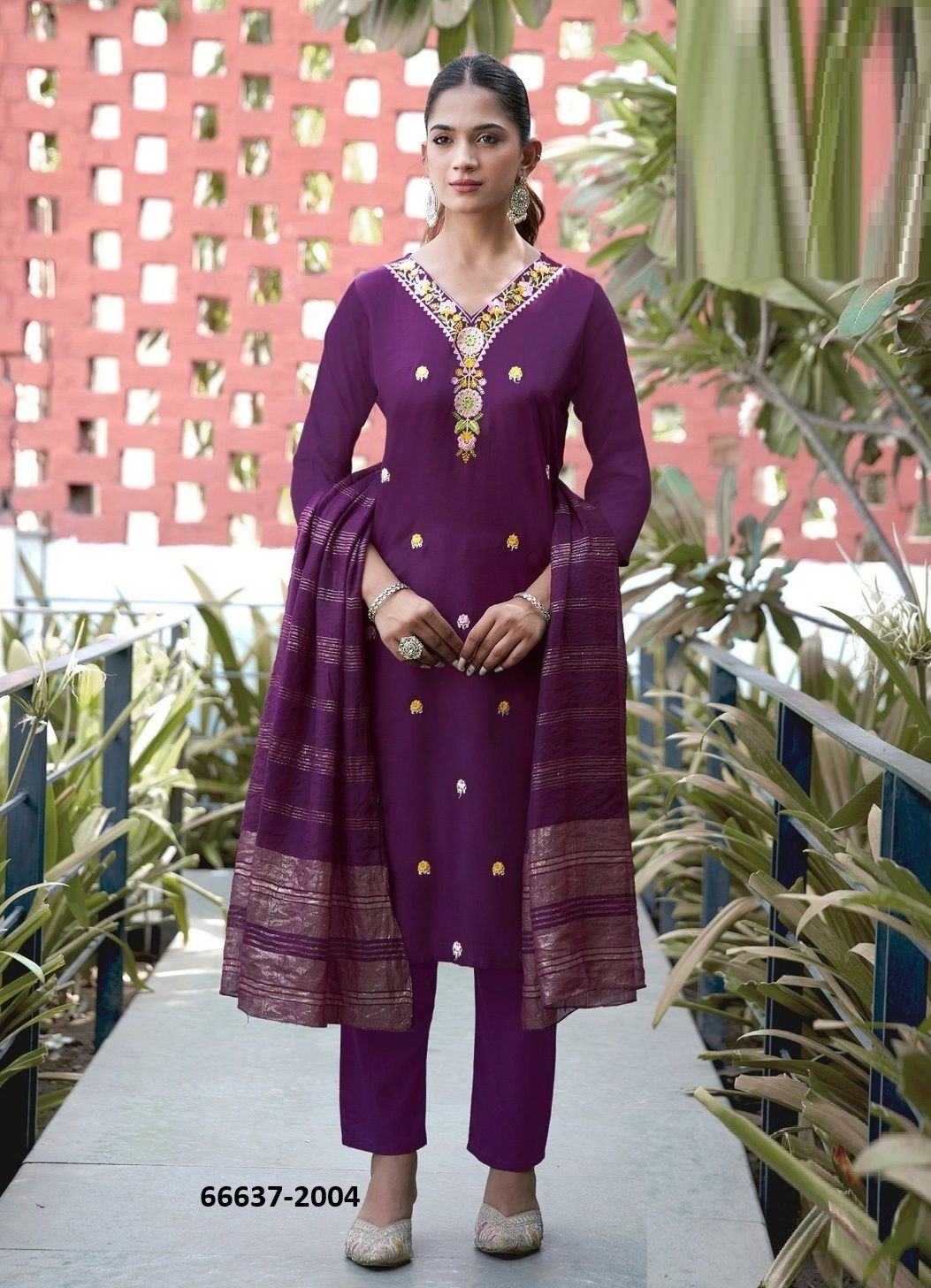 SATARANGI 2 - Catalog # 66637 (Set of 9 Readymade Salwar Suits)