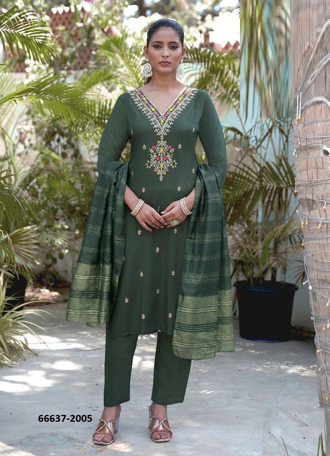 SATARANGI 2 - Catalog # 66637 (Set of 9 Readymade Salwar Suits)