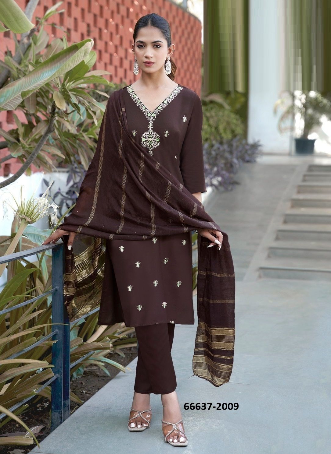 SATARANGI 2 - Catalog # 66637 (Set of 9 Readymade Salwar Suits)