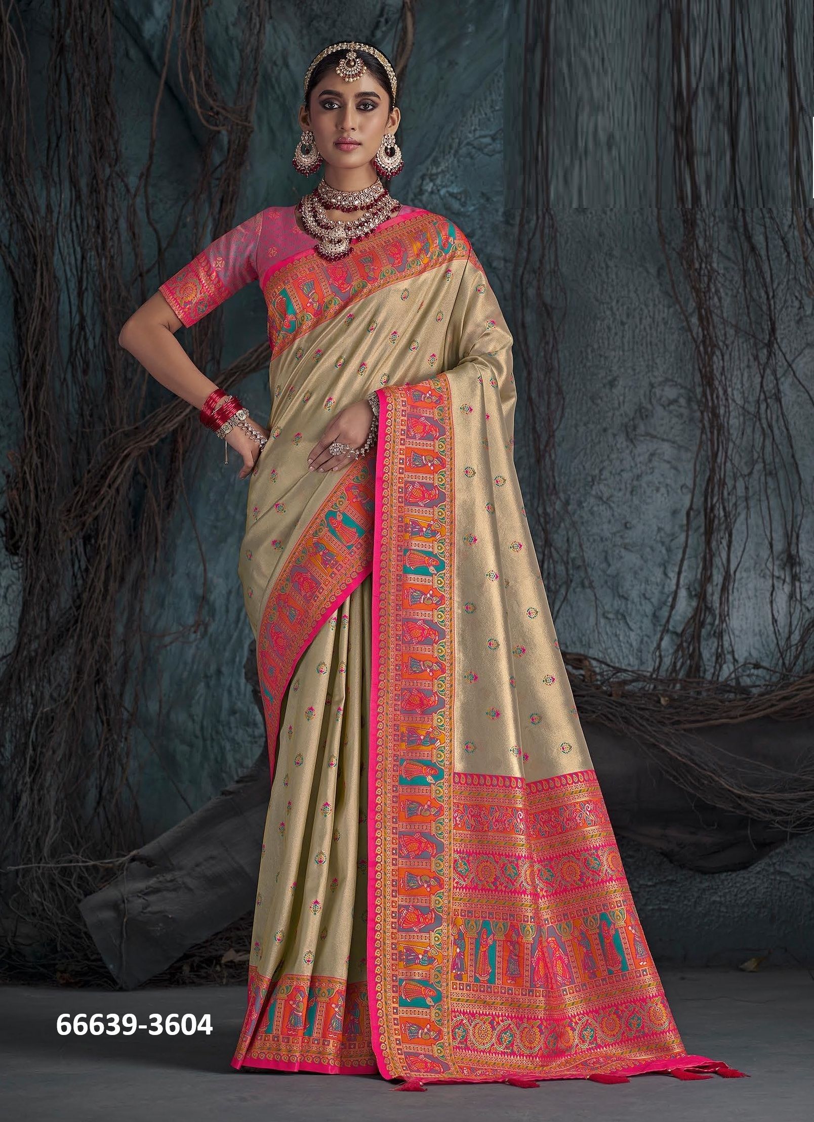 JAMEELA - Catalog # 66639 (Set of 7 Sarees)