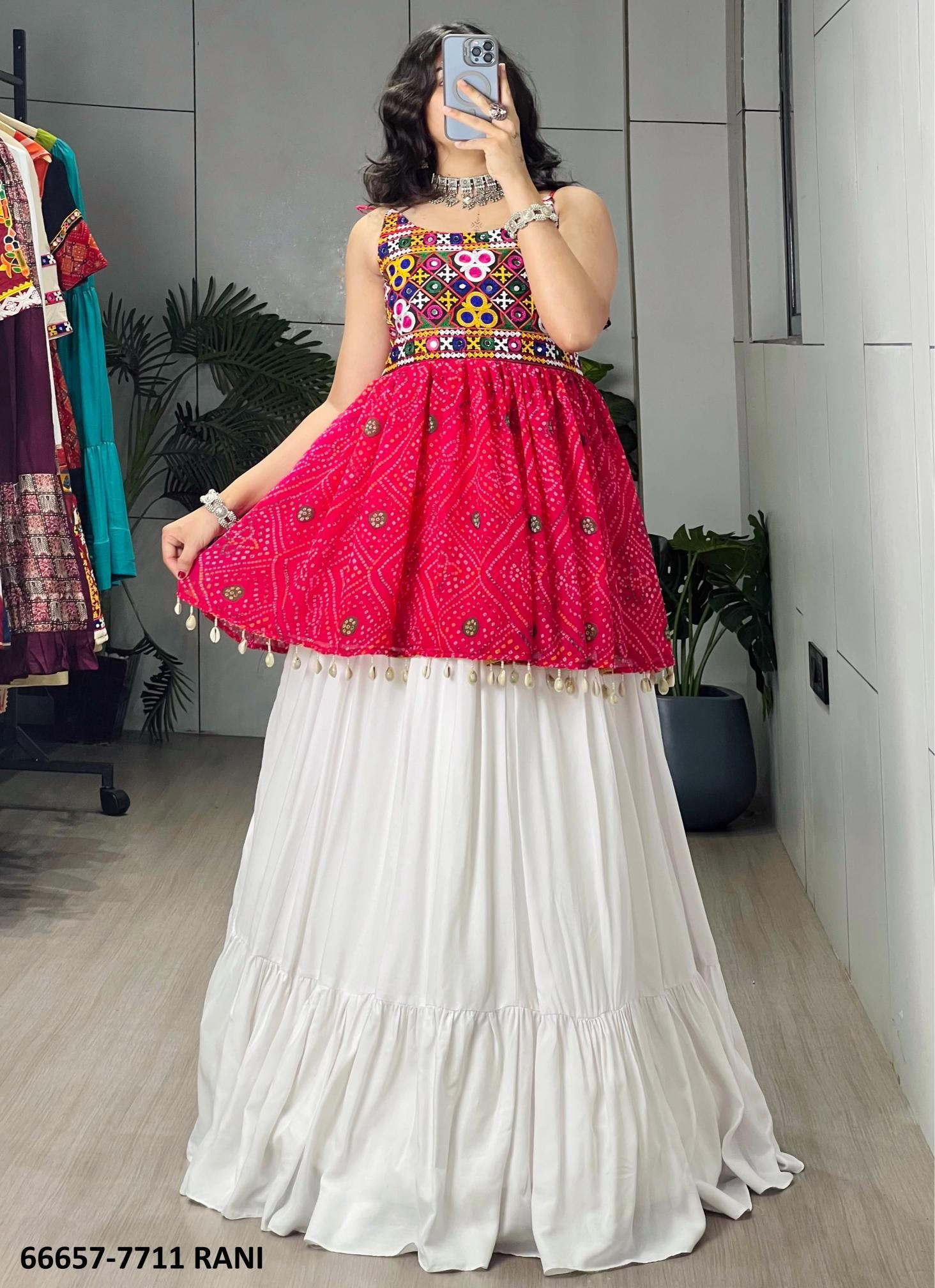 VARNIKA 7711 - Catalog # 66657 (Set of 4 Readymade Lehengas)