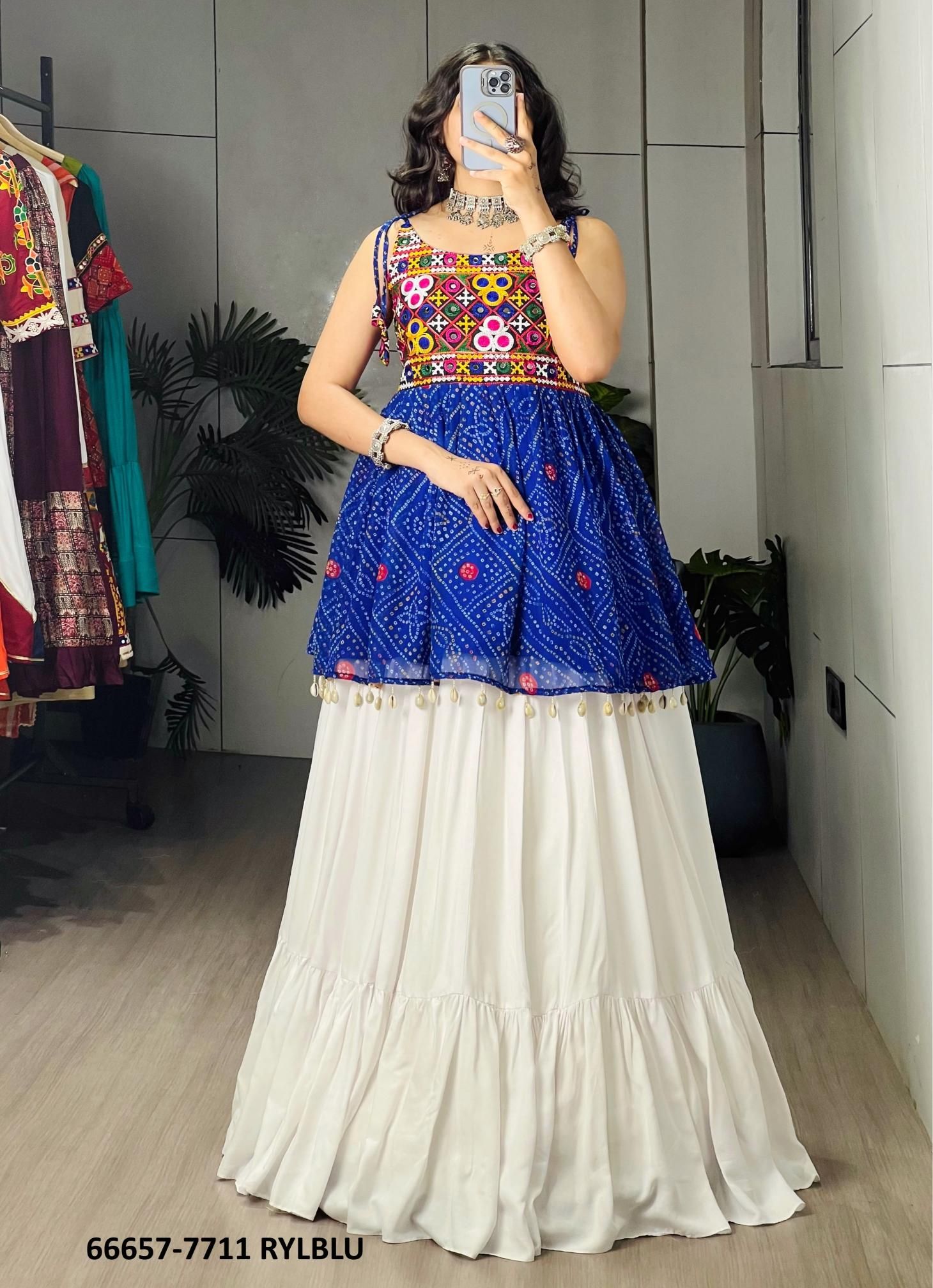 VARNIKA 7711 - Catalog # 66657 (Set of 4 Readymade Lehengas)