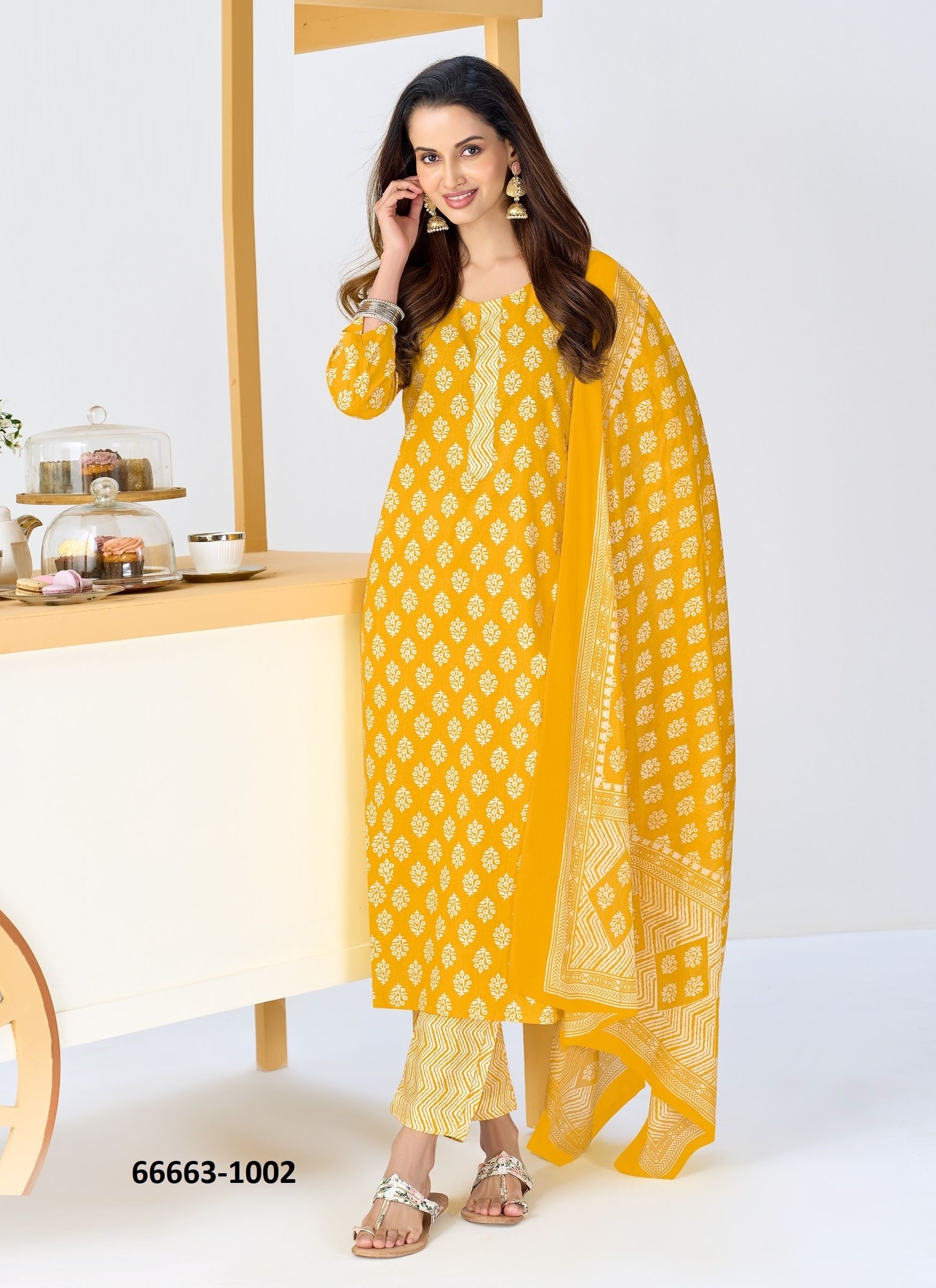 SUMMER COOL 1 - Catalog # 66663 (Set of 10 Readymade Salwar Suits)