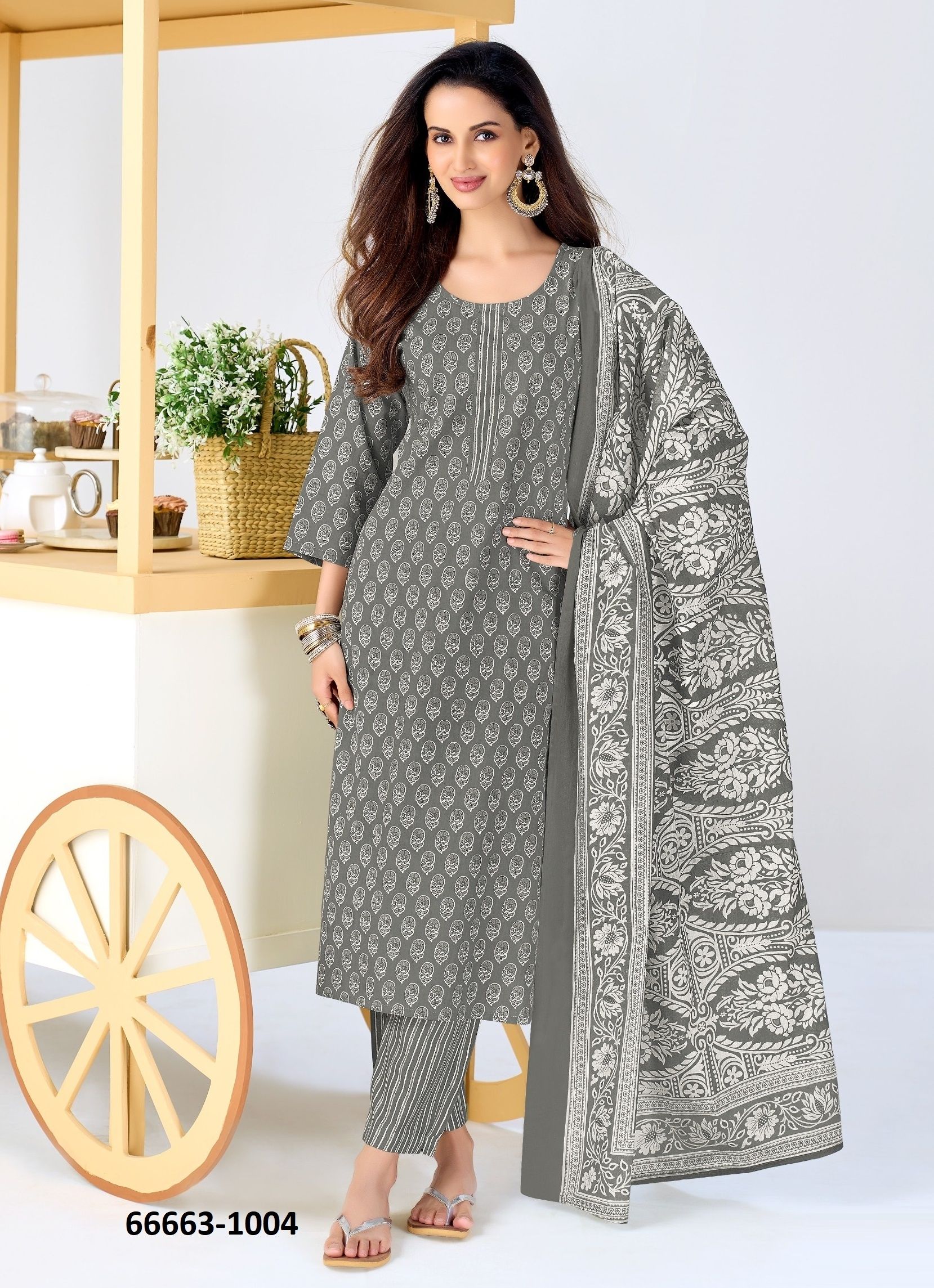 SUMMER COOL 1 - Catalog # 66663 (Set of 10 Readymade Salwar Suits)