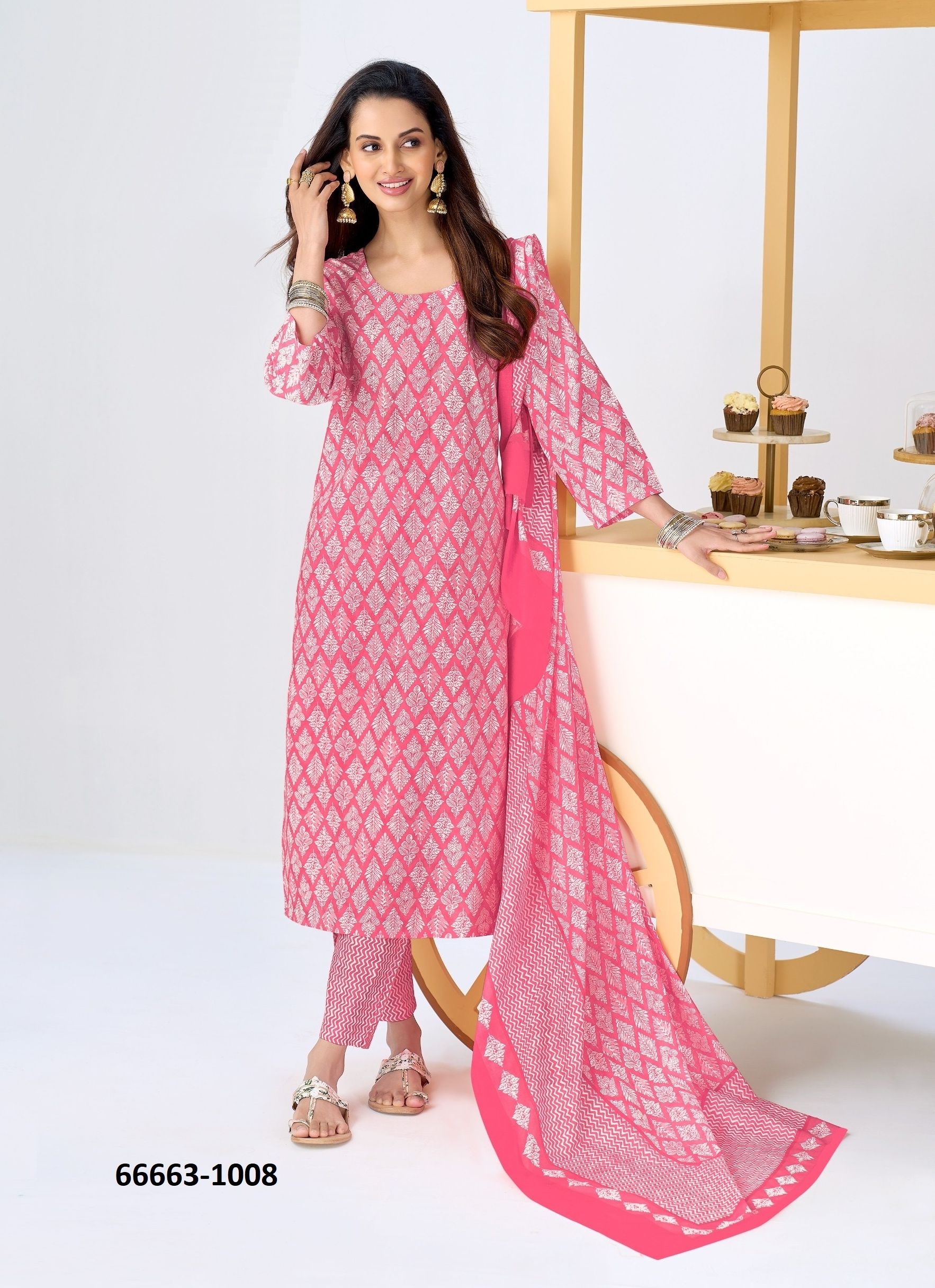 SUMMER COOL 1 - Catalog # 66663 (Set of 10 Readymade Salwar Suits)