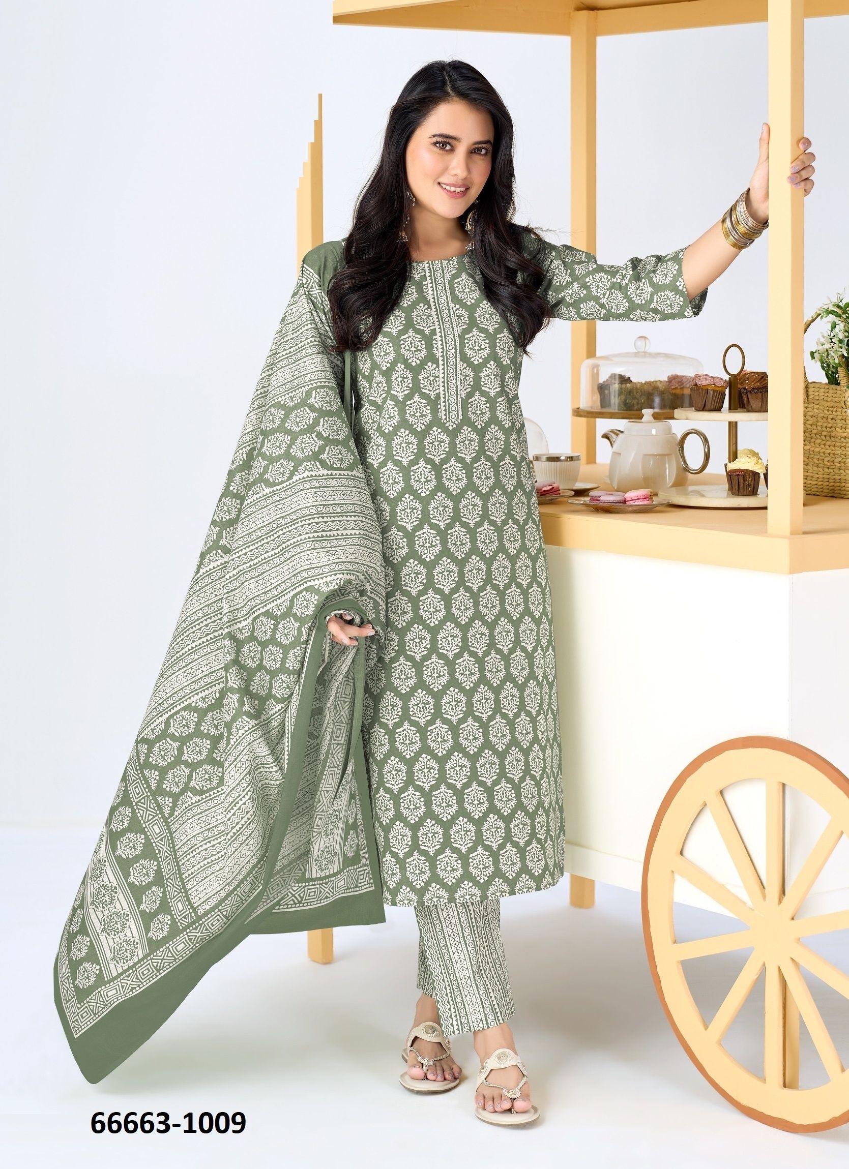 SUMMER COOL 1 - Catalog # 66663 (Set of 10 Readymade Salwar Suits)