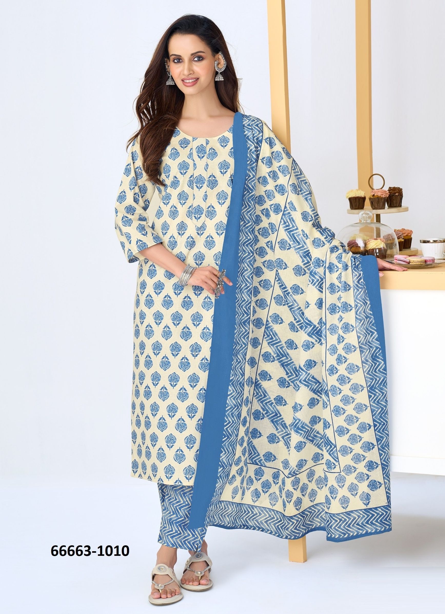 SUMMER COOL 1 - Catalog # 66663 (Set of 10 Readymade Salwar Suits)