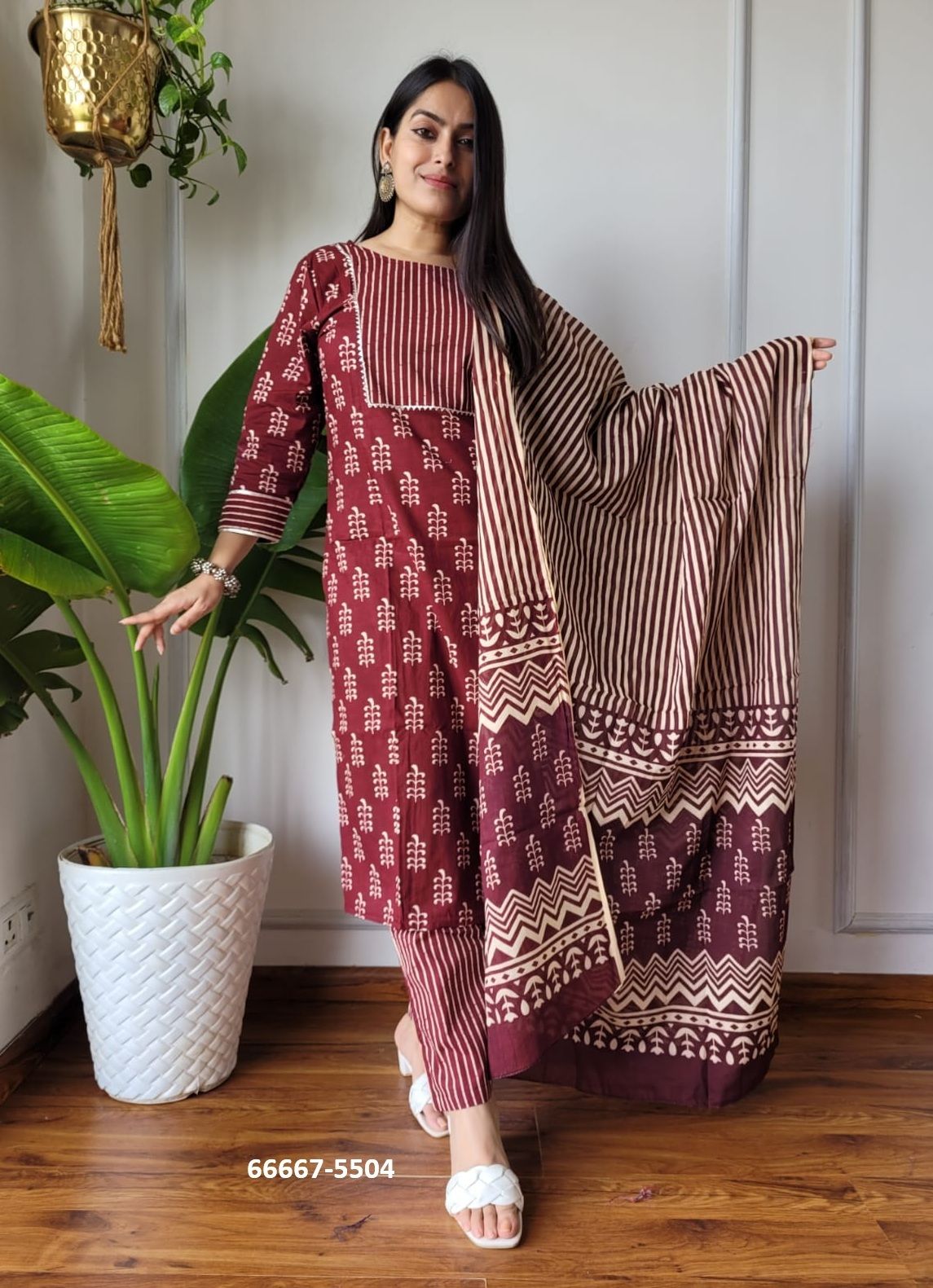 PURE HAND BAGRU PRINT COTTONS 8 - Catalog # 66667 (Set of 10 Readymade Salwar Suits) PURE HAND BAGRU PRINT COTTONS 8 - Catalog # 66667 (Set of 10 Readymade Salwar Suits)
