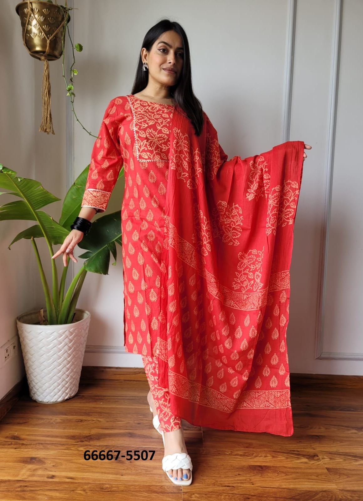 PURE HAND BAGRU PRINT COTTONS 8 - Catalog # 66667 (Set of 10 Readymade Salwar Suits) PURE HAND BAGRU PRINT COTTONS 8 - Catalog # 66667 (Set of 10 Readymade Salwar Suits)