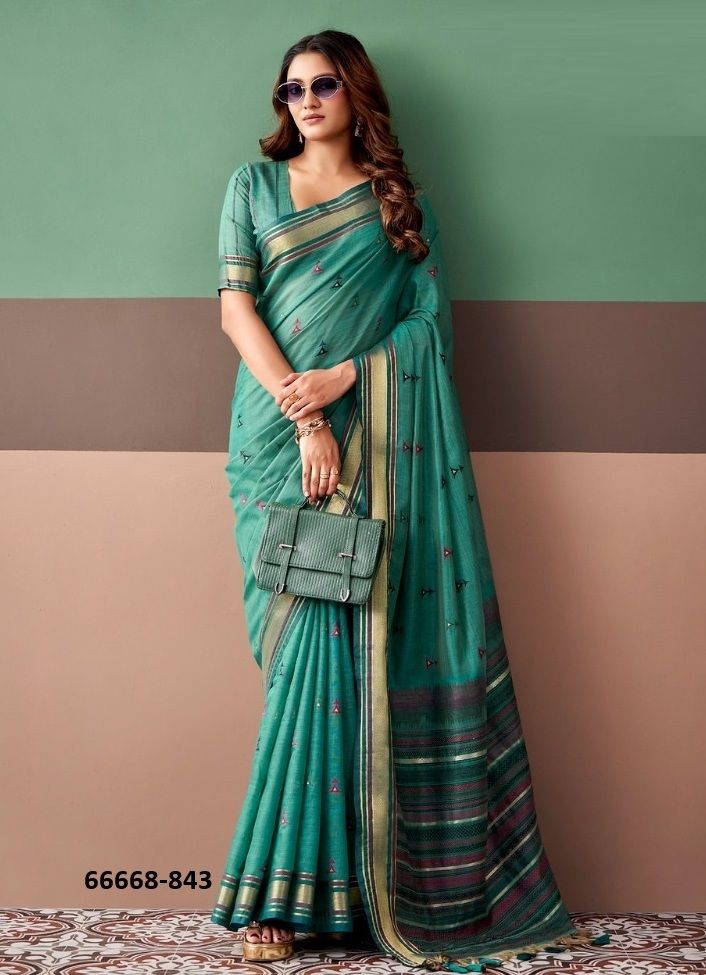 COCO COTTON - Catalog # 66668 (Set of 6 Sarees) COCO COTTON - Catalog # 66668 (Set of 6 Sarees)