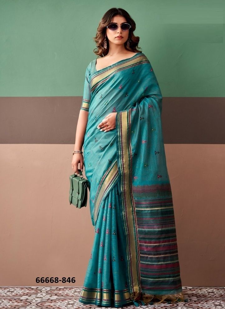 COCO COTTON - Catalog # 66668 (Set of 6 Sarees) COCO COTTON - Catalog # 66668 (Set of 6 Sarees)
