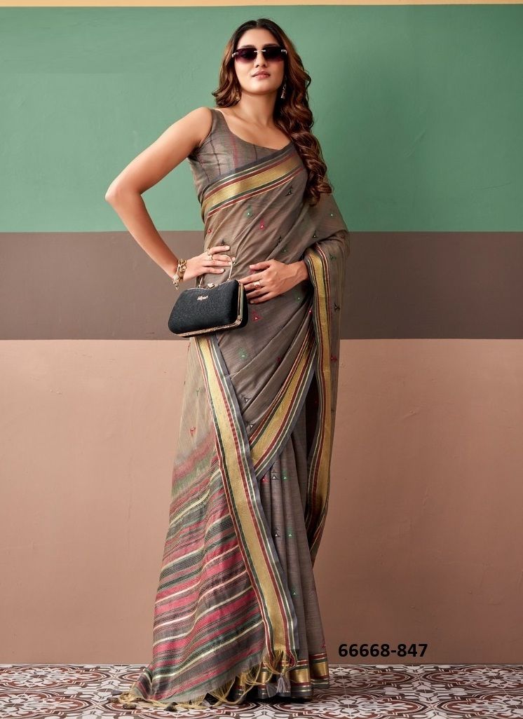 COCO COTTON - Catalog # 66668 (Set of 6 Sarees) COCO COTTON - Catalog # 66668 (Set of 6 Sarees)