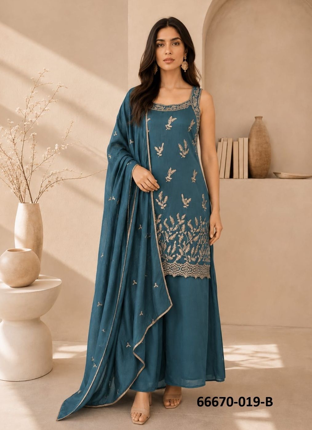 SERIES R19 - Catalog # 66670 (Set of 2 Readymade Salwar Suits) SERIES R19 - Catalog # 66670 (Set of 2 Readymade Salwar Suits)