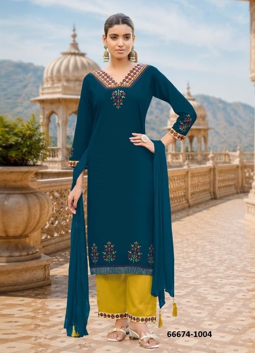 NOOR - Catalog # 66674 (Set of 6 Readymade Salwar Suits) NOOR - Catalog # 66674 (Set of 6 Readymade Salwar Suits)