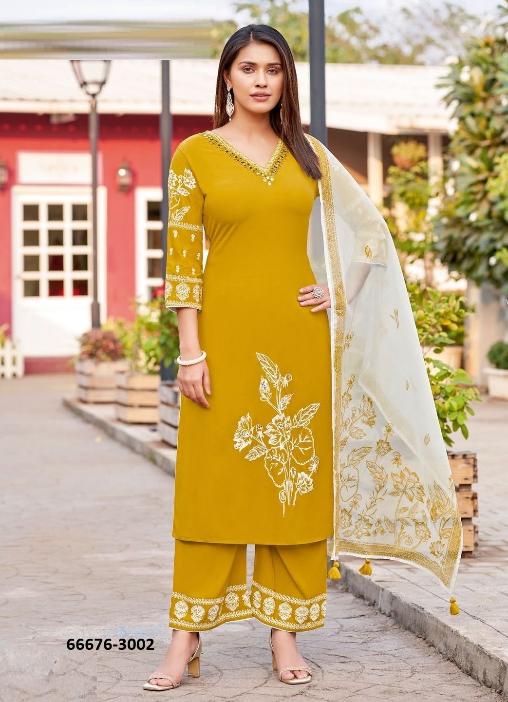 KAMYAA - Catalog # 66676 (Set of 6 Readymade Salwar Suits)