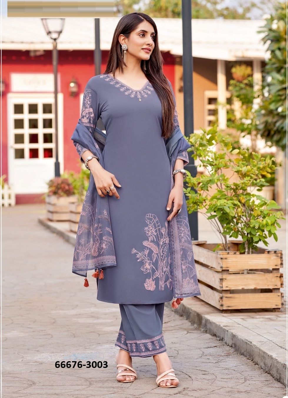 KAMYAA - Catalog # 66676 (Set of 6 Readymade Salwar Suits)